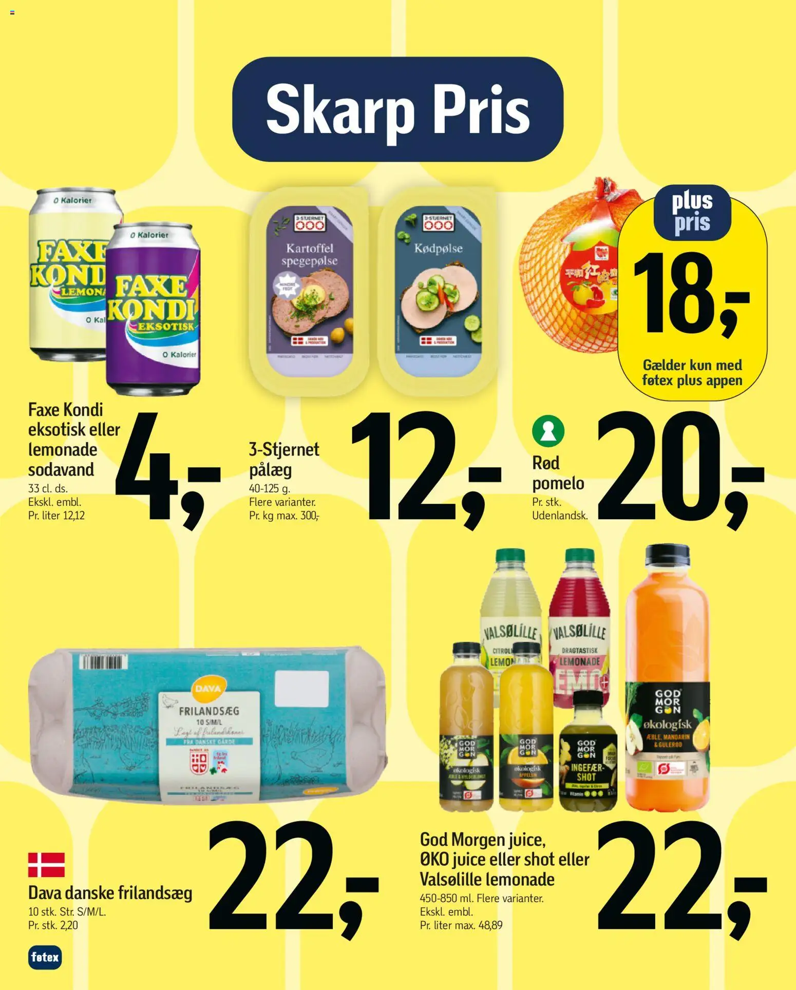 Føtex tilbudsavis – gyldig fra 16.01.2026 | Side: 3 | Produkter: Juice, Pålæg, Pomelo, Faxe Kondi