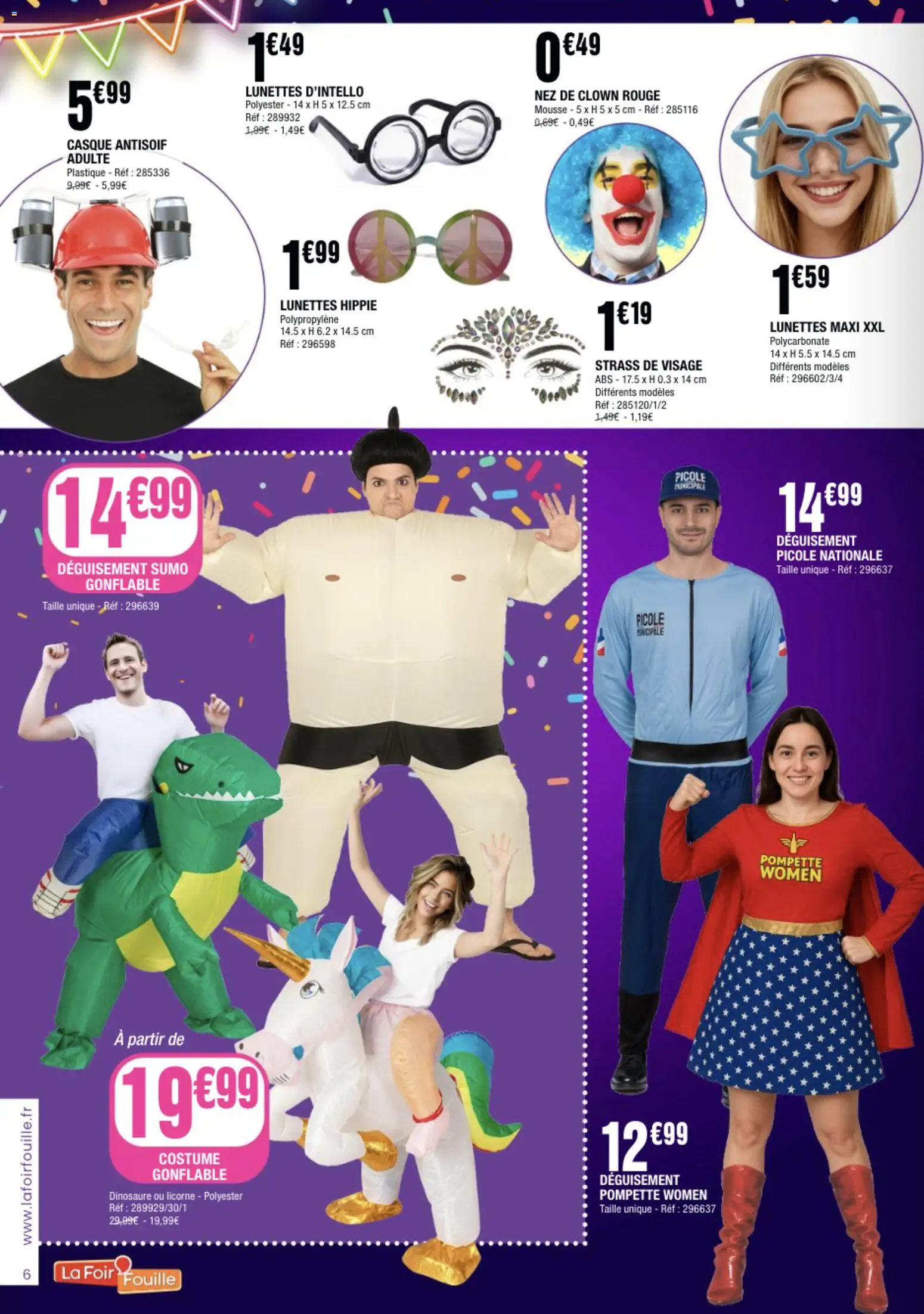 {H1} | Page: 6 | Produits: Mousse, Costume, Casque, Lunettes