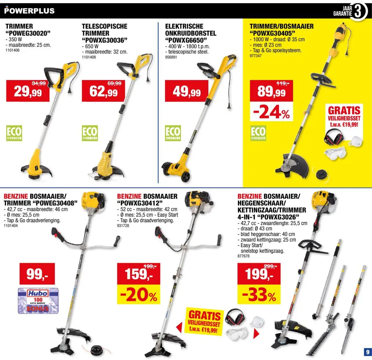  | Pagina: 9 | Producten: Sac de transport, Draad, Trimmer, Mes
