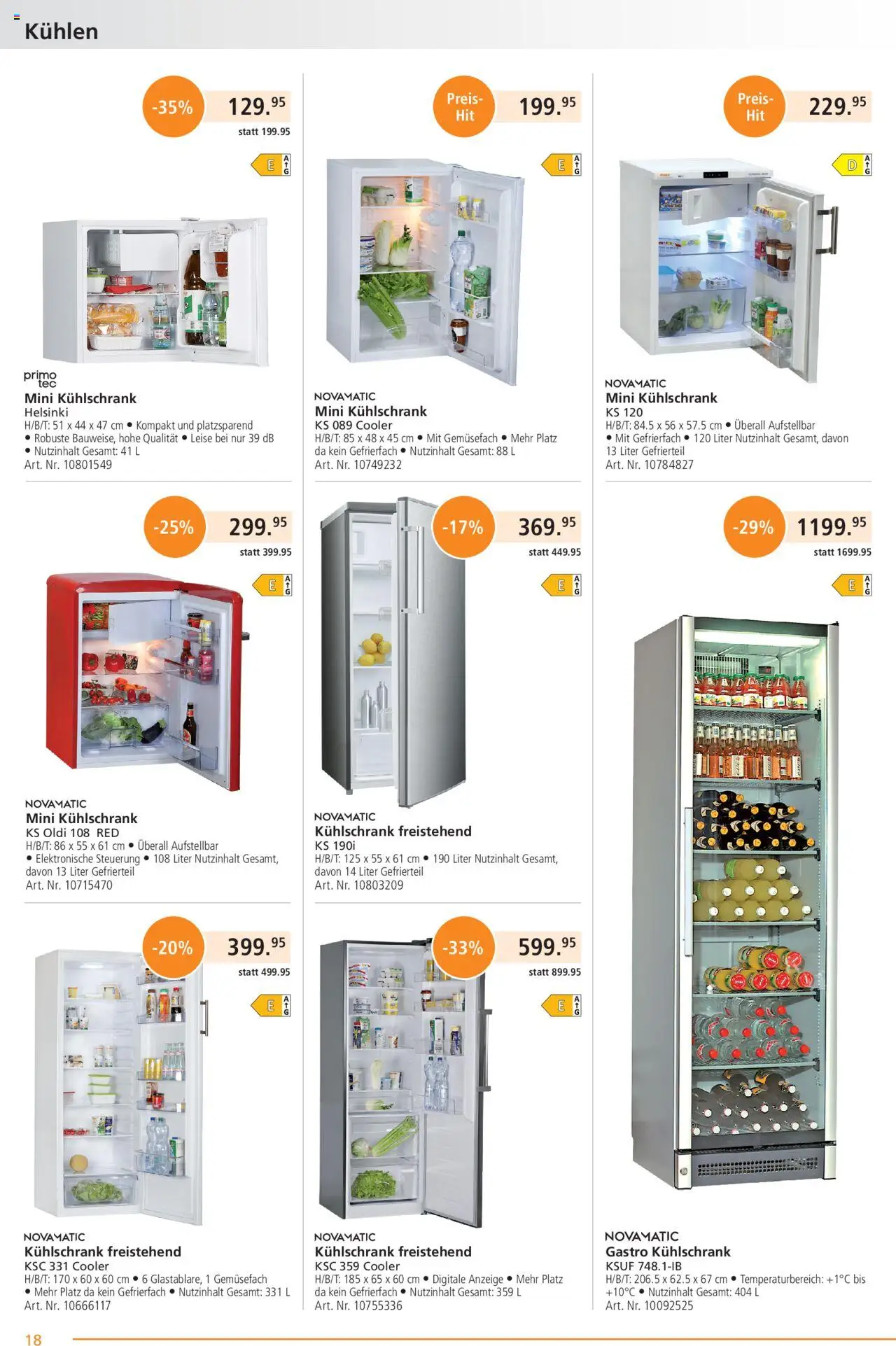 Fust Aktionen ab 25.08.2025 | Seite: 18 | Produkte: Kühlschrank