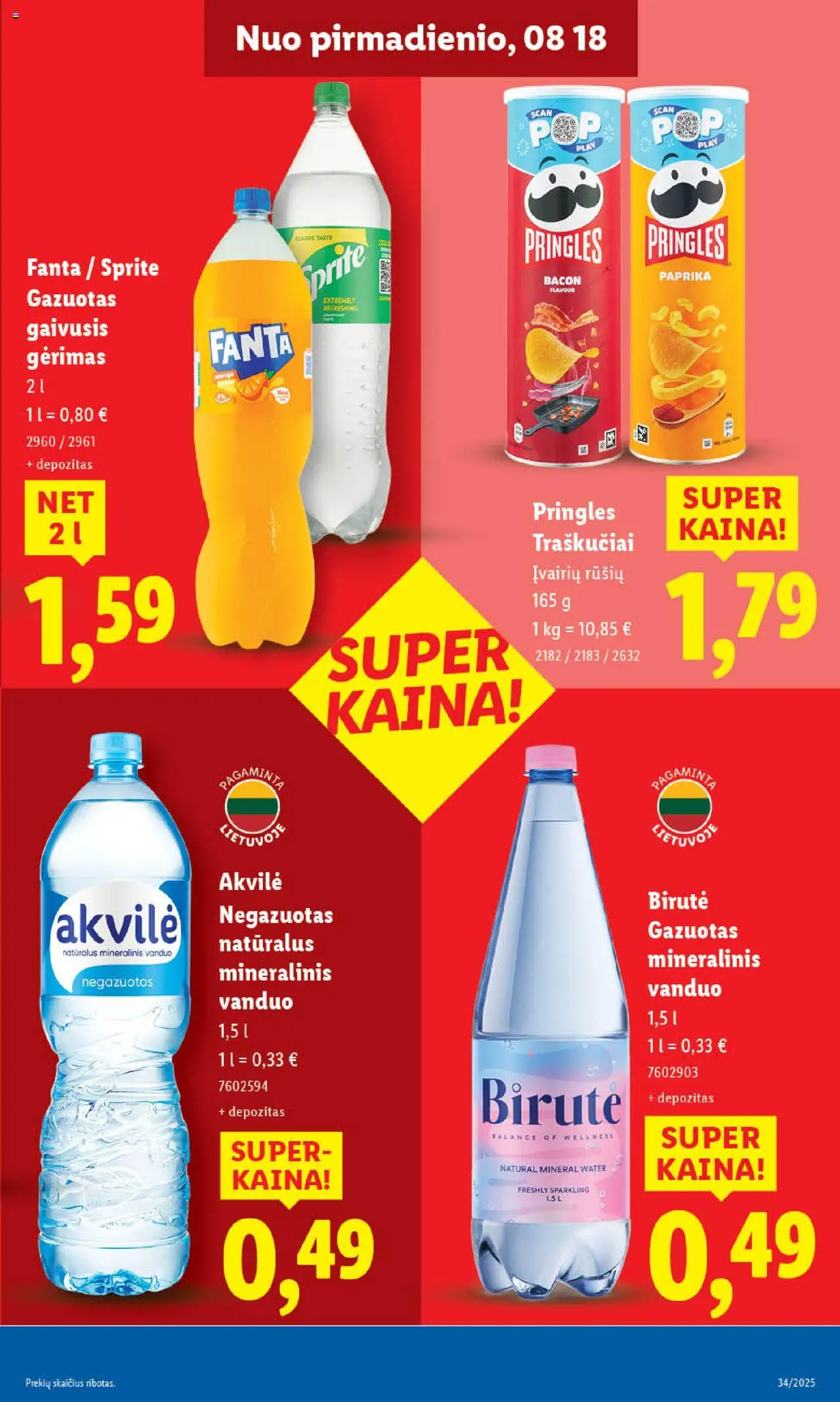 LIDL leidinys│galioja nuo 18.08.2025 | Puslapis: 37 | Prekių: Gaivusis gėrimas, Paprika, Traškučiai