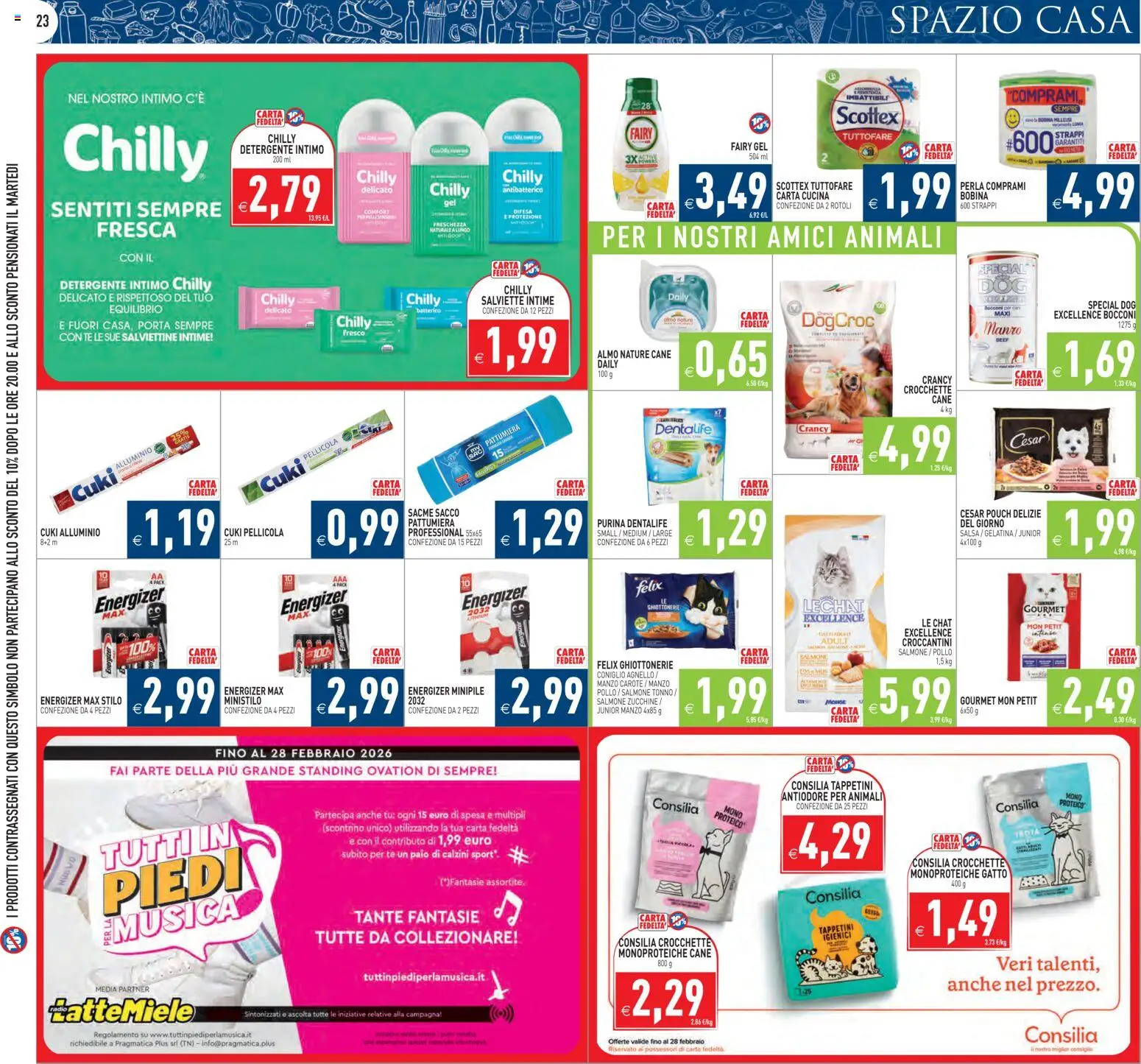 Volantino PIM Supermercati del 13.02.2026 | Pagina: 23 | Prodotti: Intimo, Salsa, Alluminio, Agnello