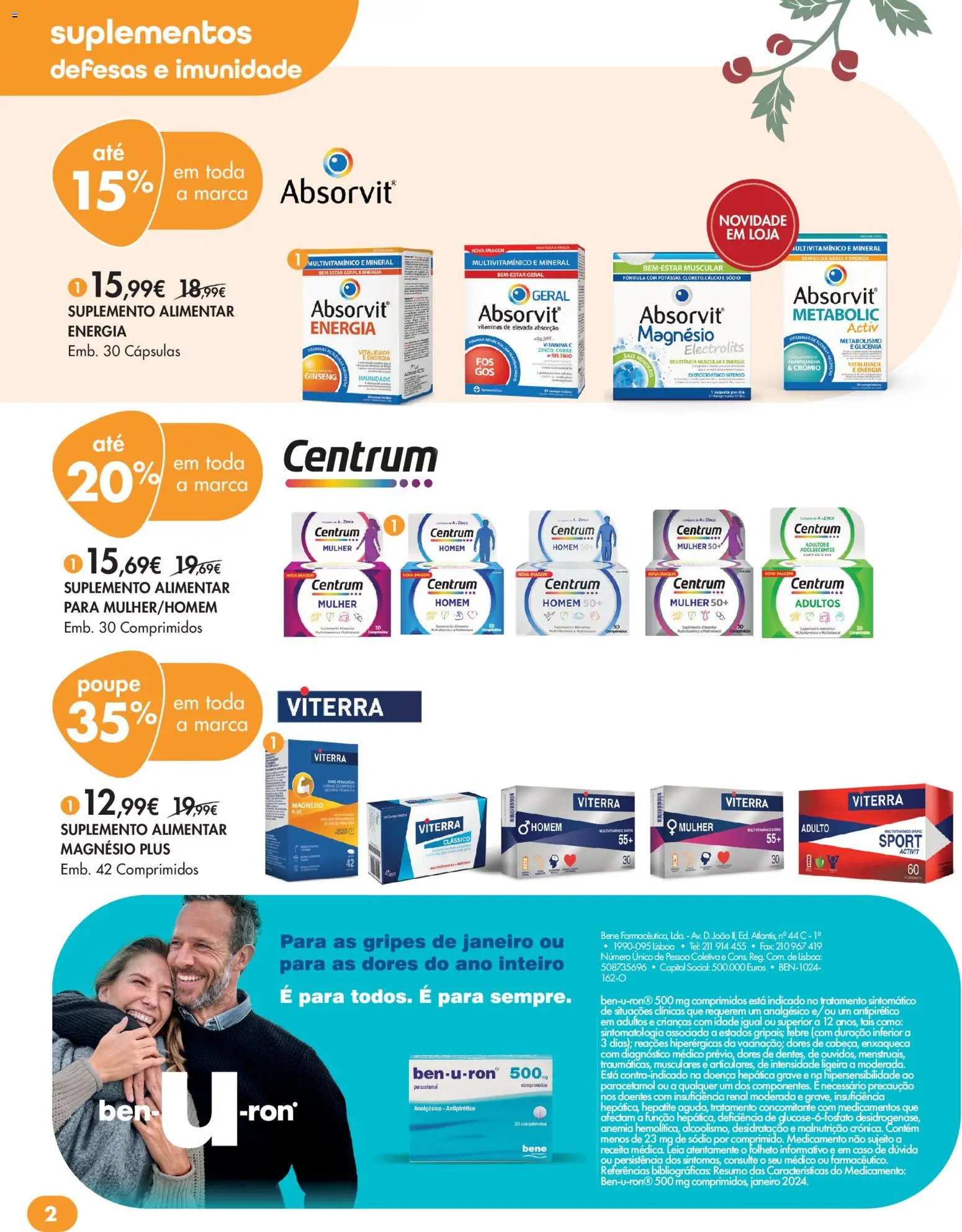 Pingo Doce Bem Estar Natal Lojas │ válido de 18.11.2025 | Página: 29 | Produtos: Cálcio, Vitamina c