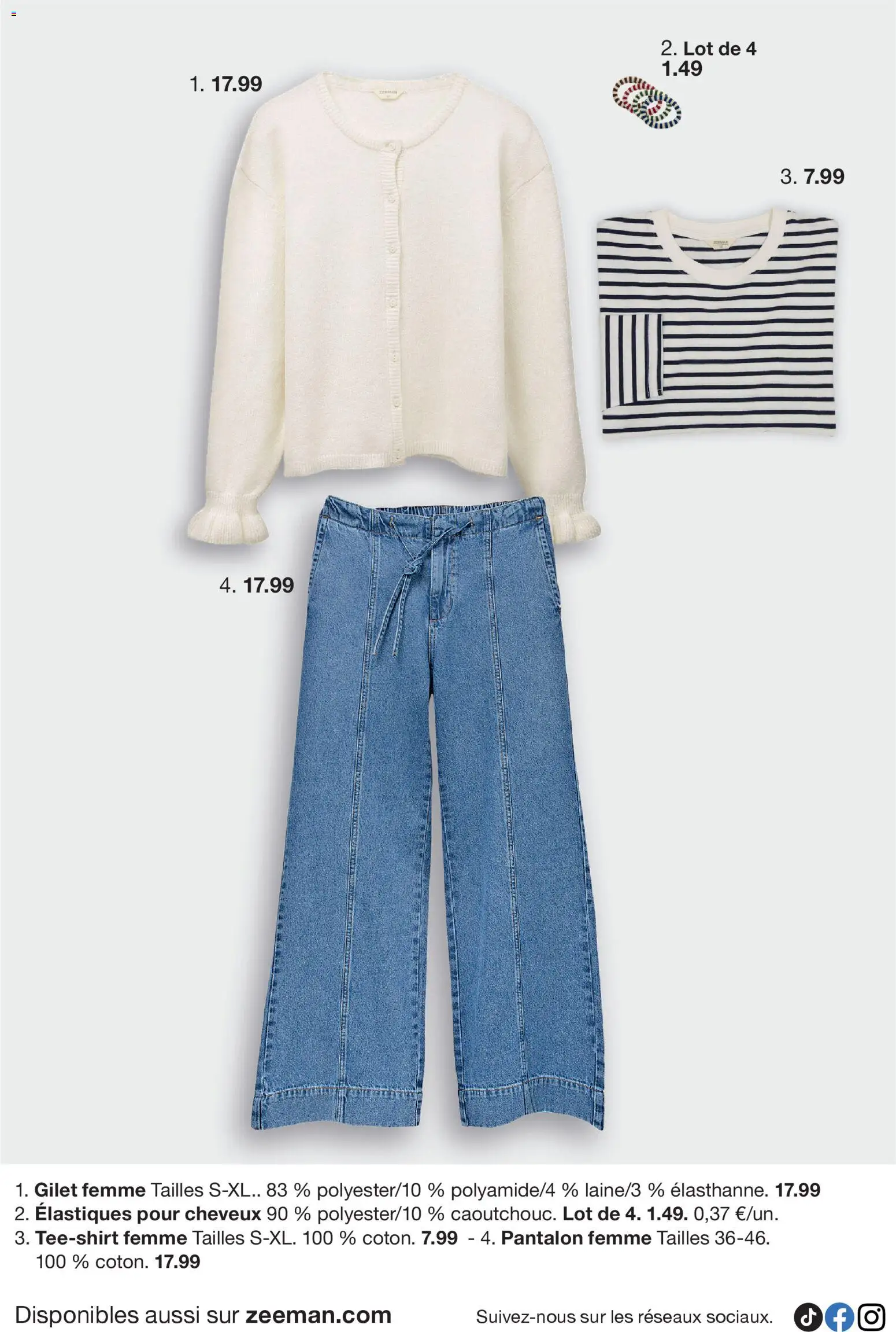 {H1} | Page: 10 | Produits: Élastiques, Gilet, Pantalon