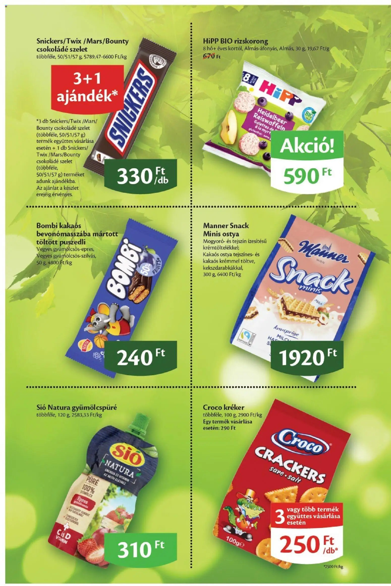EcoFamily akciós ujság - amely érvényes a következő dátumtól: 20.04.2026 | Oldal: 2 | Termékek: Mogyoró, Snickers, Csokoládé, Tejszín