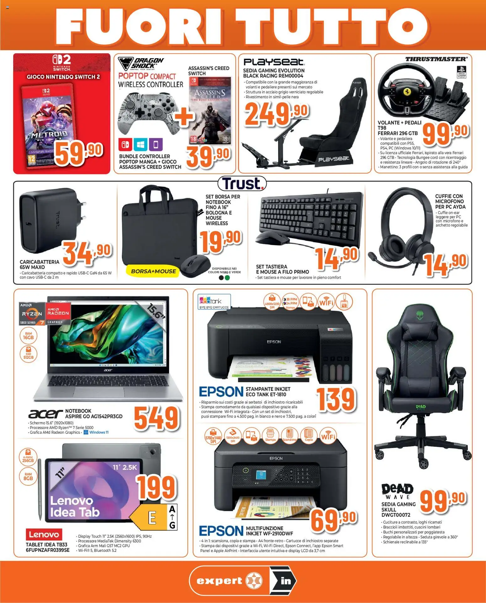 Volantino Ipercoop del 27.12.2025 | Pagina: 6 | Prodotti: Cuffie, Cavo, Borsa, Sedia