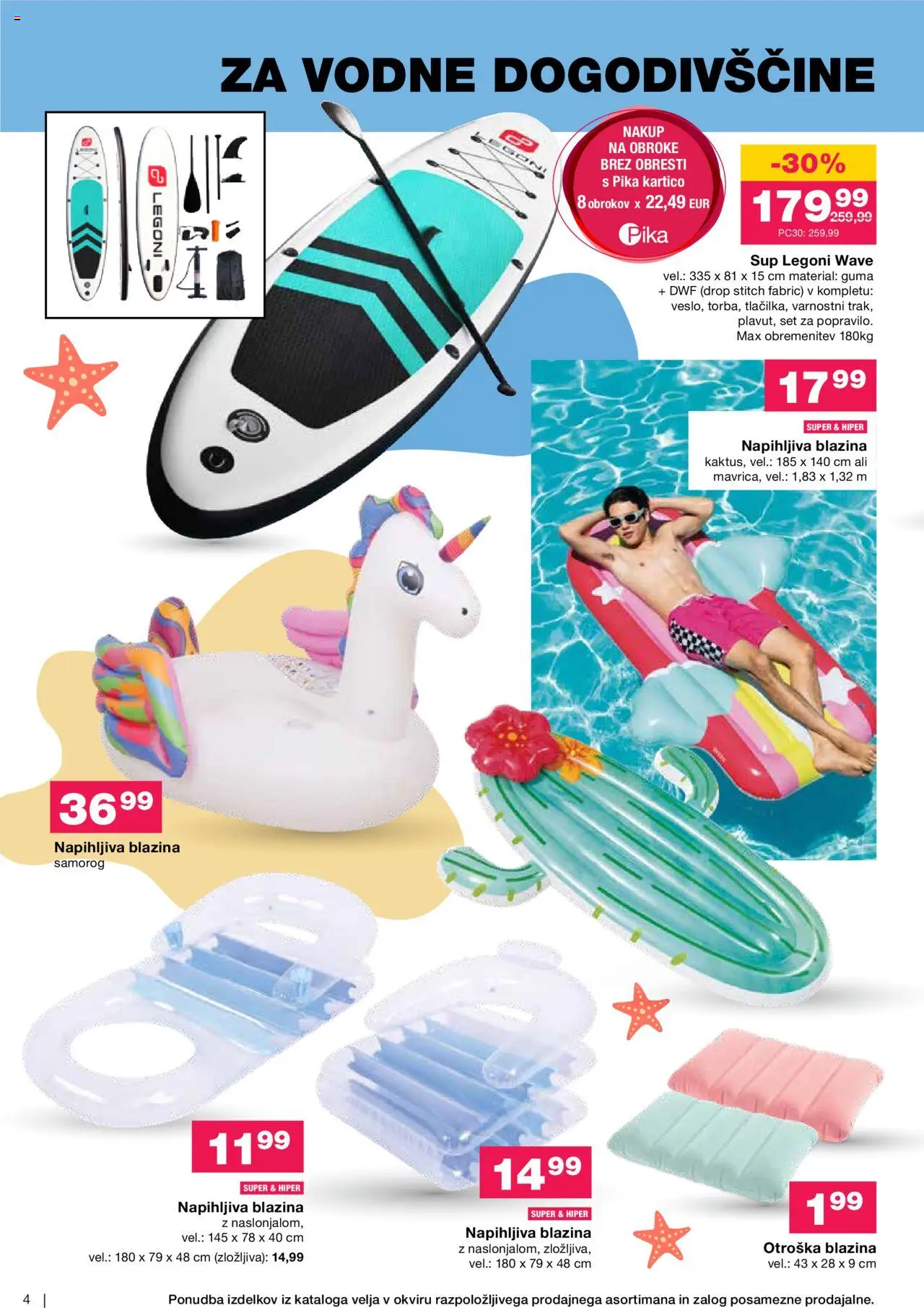 Mercator katalog poletje je tu │ velja od 11.06.2025 | Stran: 4 | Izdelki: Sup, Napihljiva blazina, Blazina