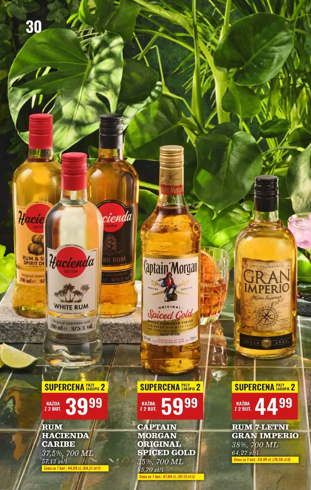Biedronka gazetka - Czas na toast od 06.10.2025 | Strona: 30 | Produkty: Captain Morgan, Rum, Finish