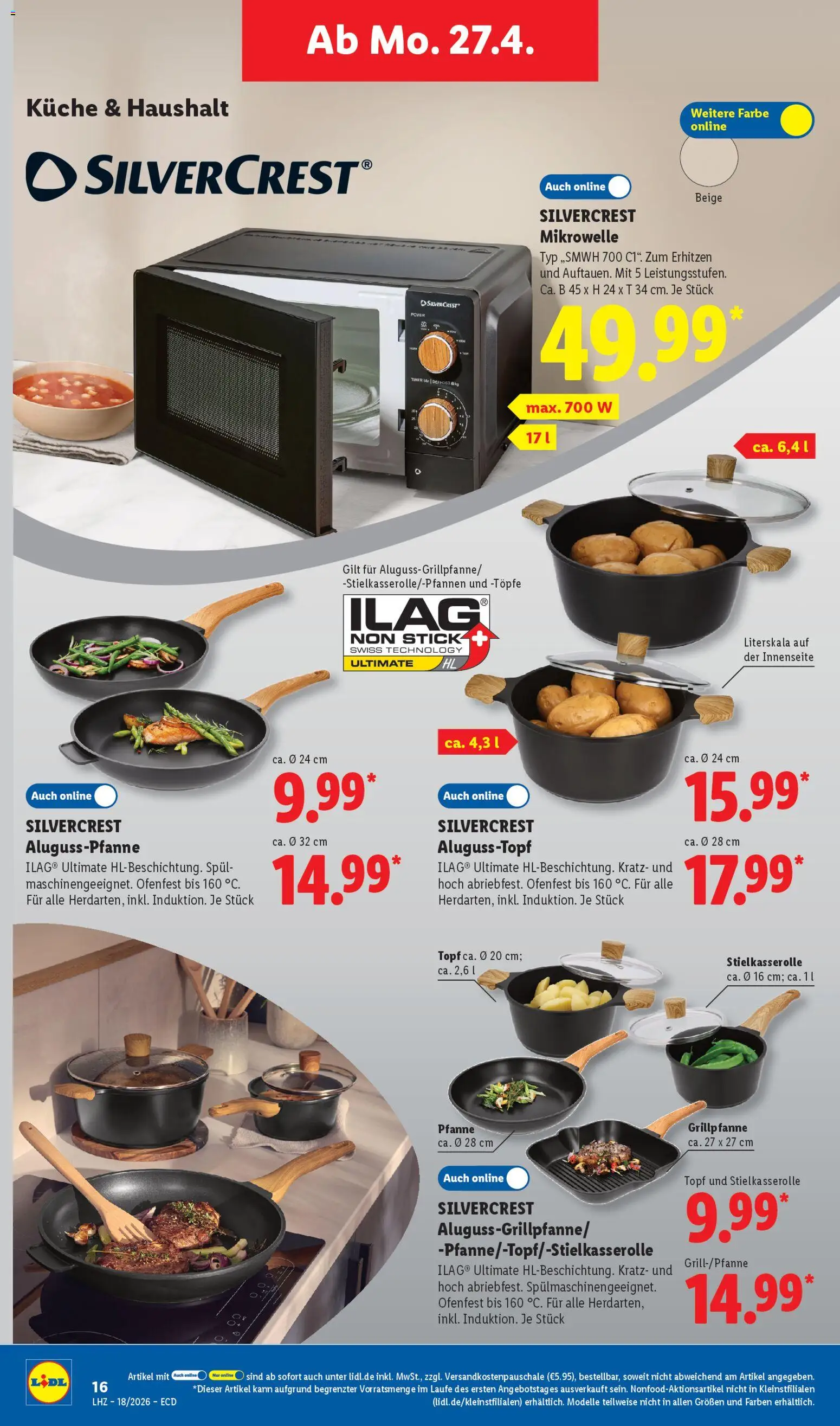 Lidl Prospekt – gültig ab 27.04.2026 | Seite: 6 | Produkte: Mikrowelle, Küche