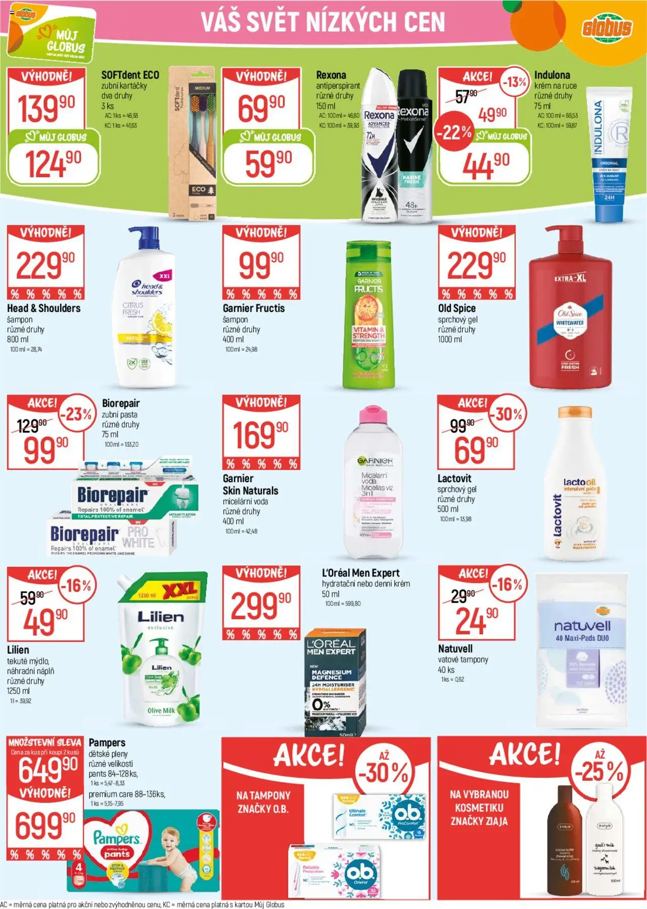 Globus leták od 17.09.2025 | Strana: 24 | Produkty: Old Spice, Rexona, Tampony, Lactovit