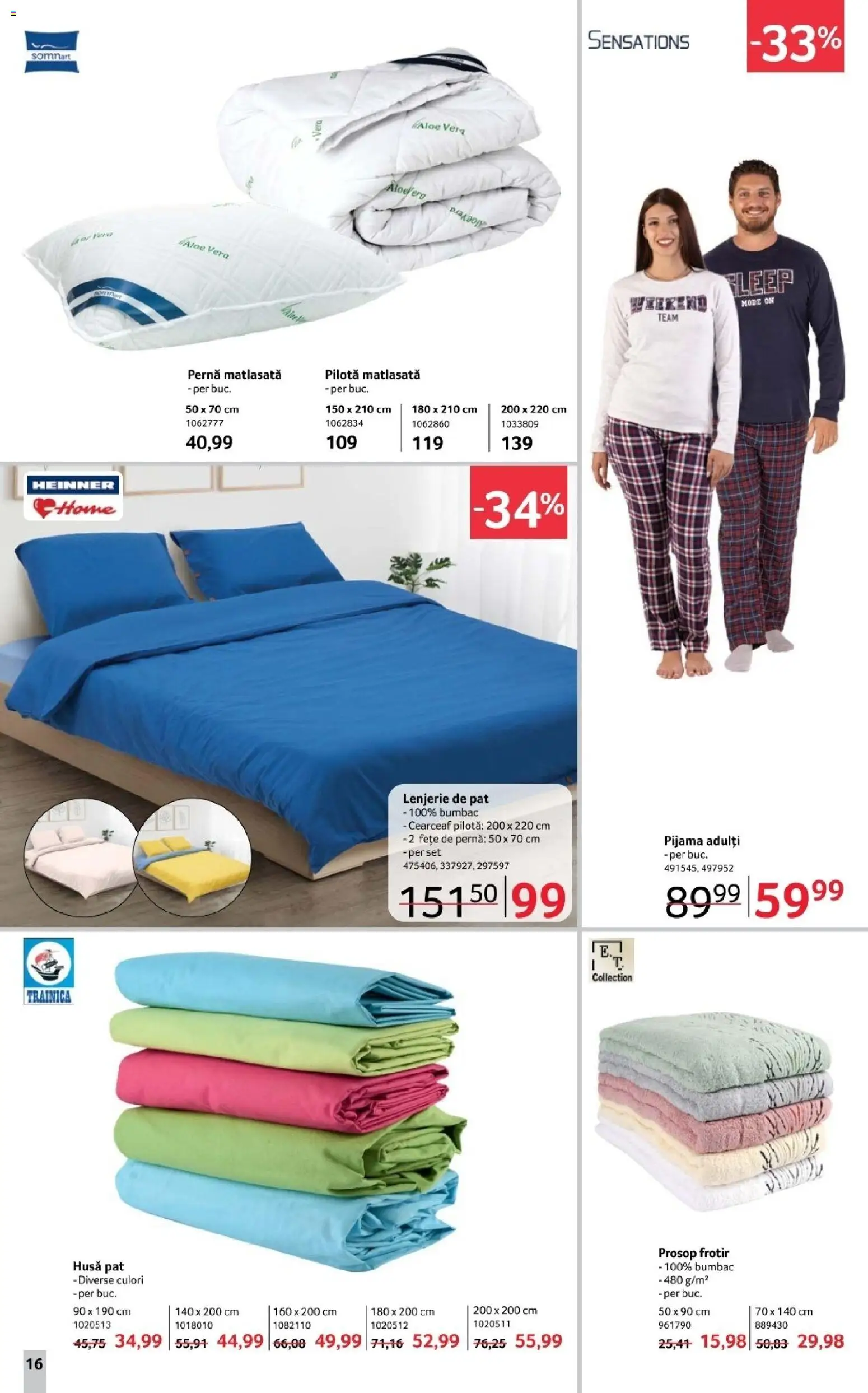 Noul catalog Selgros – valabil de la 31.10.2025 | Pagină: 16 | Produse: Aloe vera, Lenjerie de pat, Pernă, Pilotă