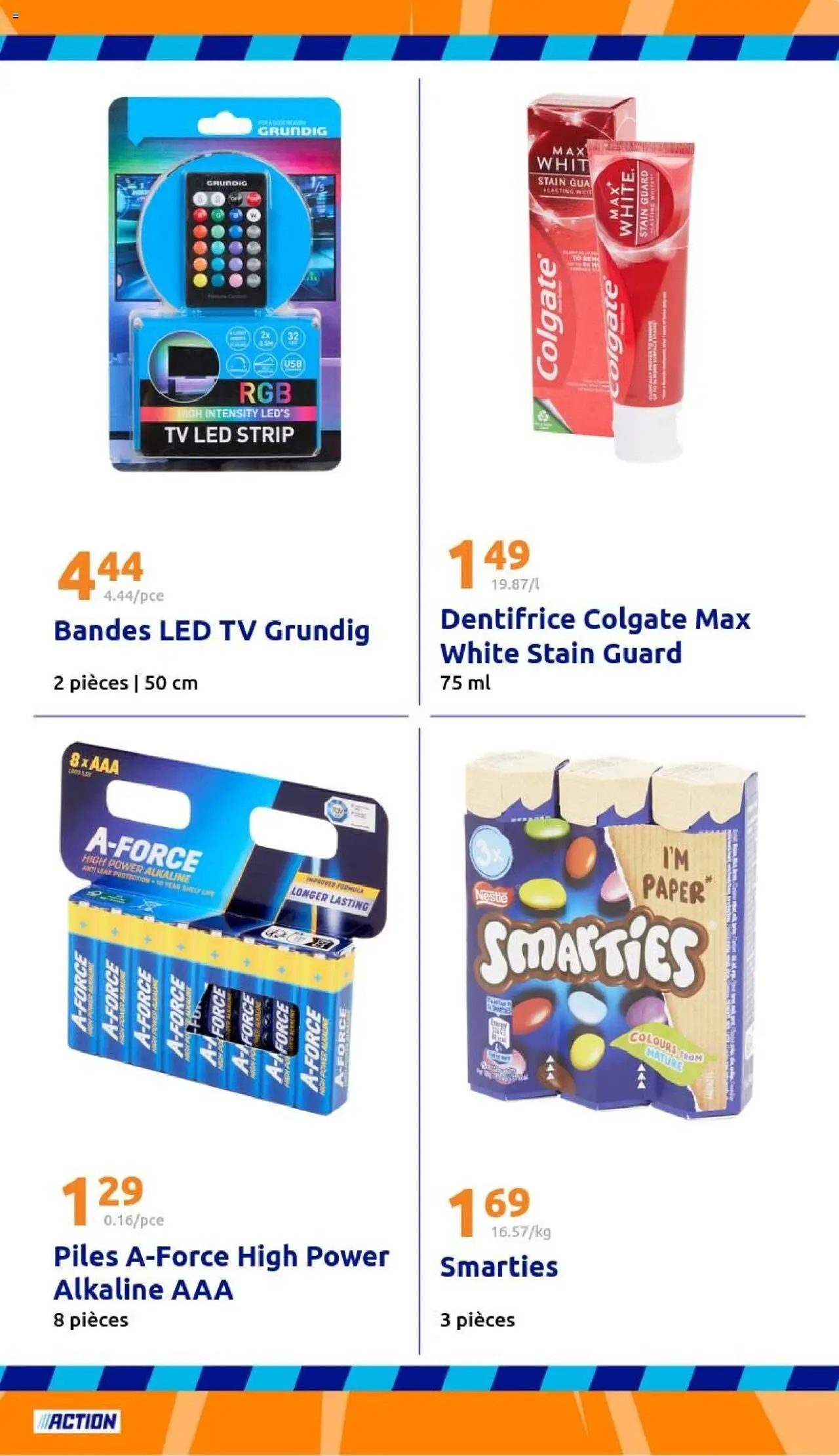 {H1} | Page: 33 | Produits: Dentifrice, TV led, Piles