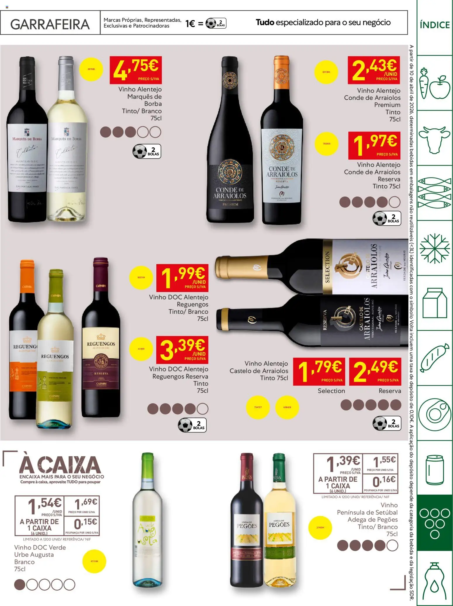 Recheio - Horeca Bons Negócios Madeira │ válido de 14.04.2026 | Página: 27 | Produtos: Caixa, Vinho, Bebida