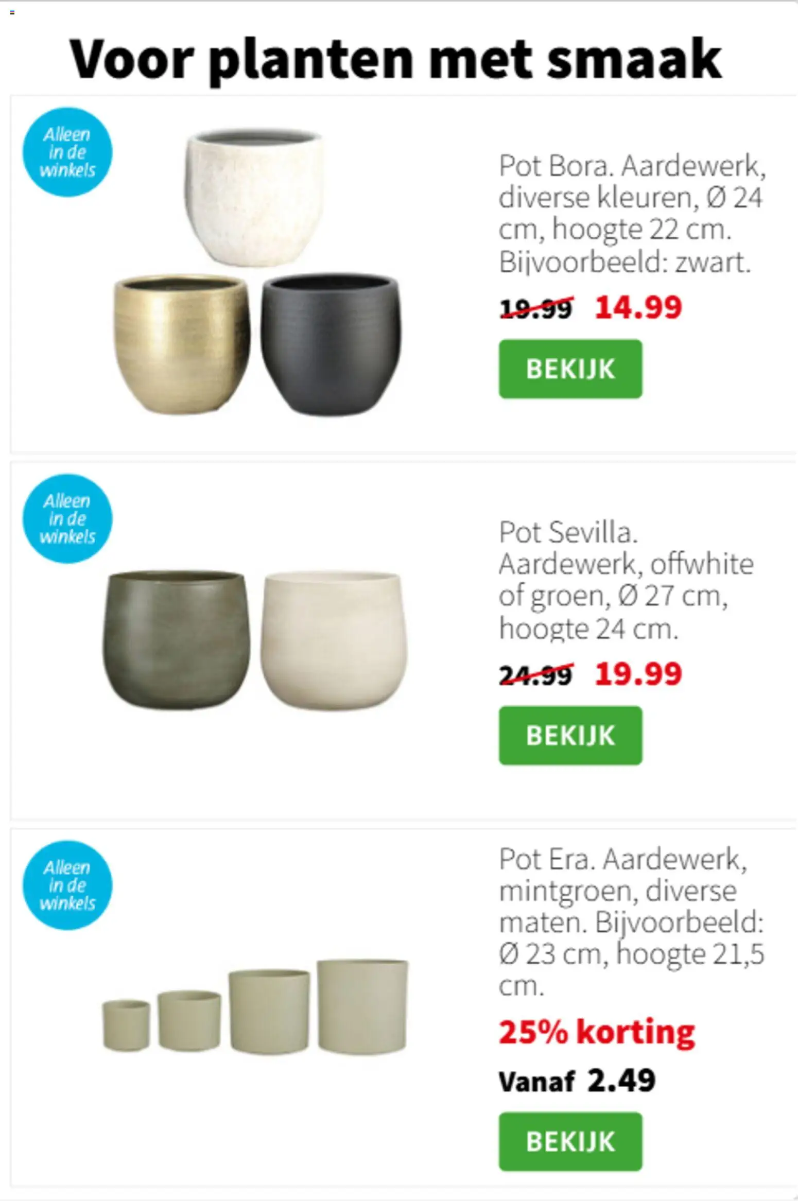 {H1} | Pagina: 11 | Producten: Pot