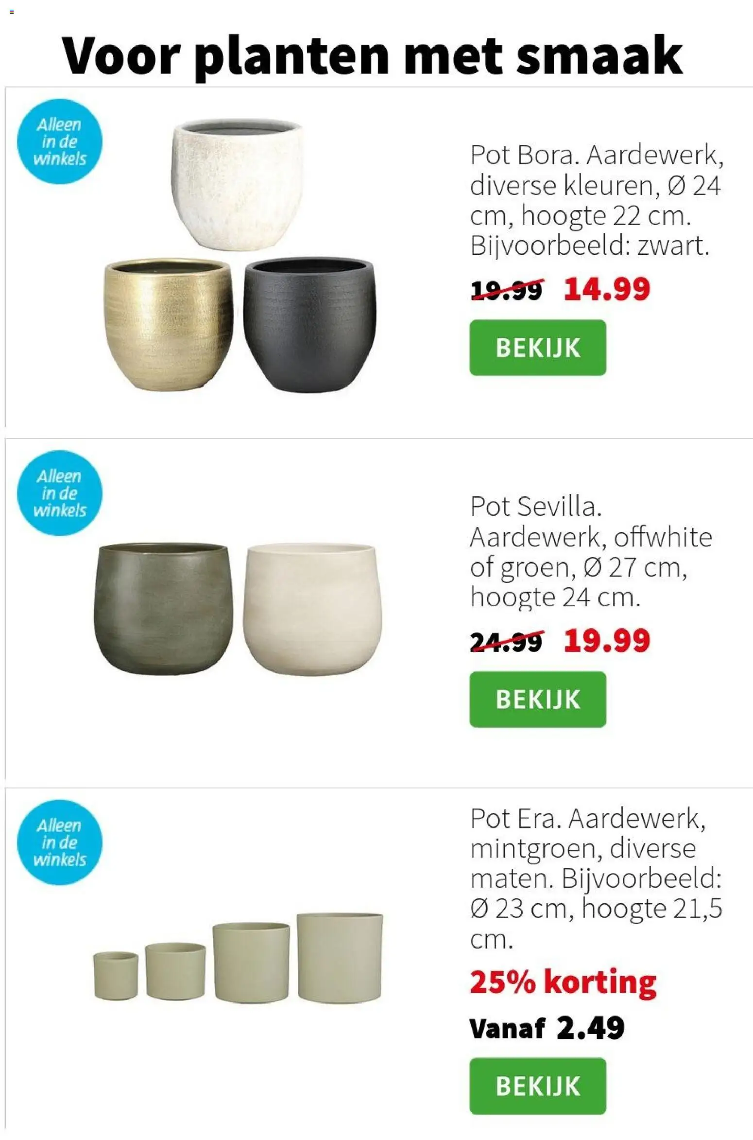 {H1} | Pagina: 11 | Producten: Pot
