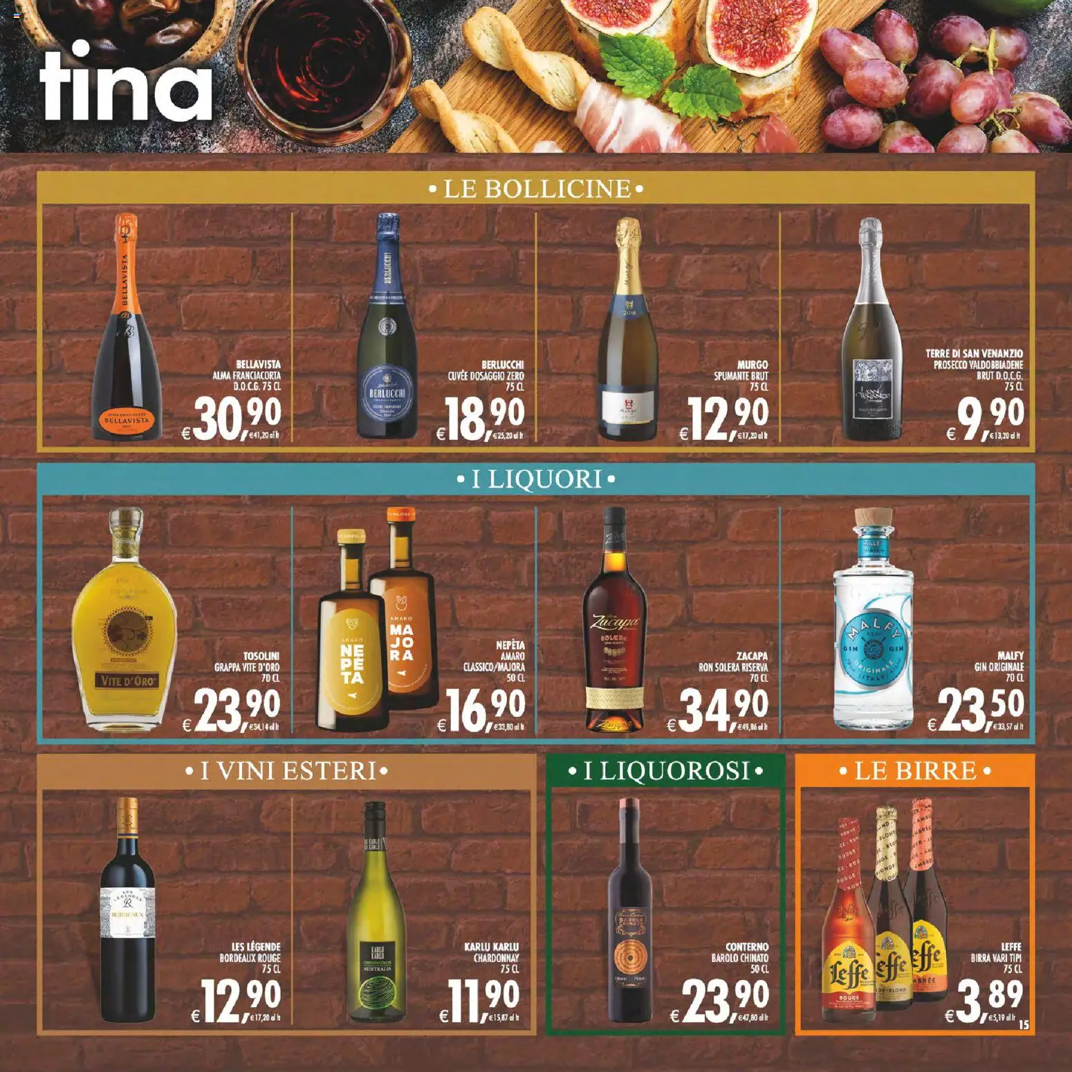 Volantino Decò del 07.04.2026 | Pagina: 15 | Prodotti: Birra, Gin, Spumante, Grappa