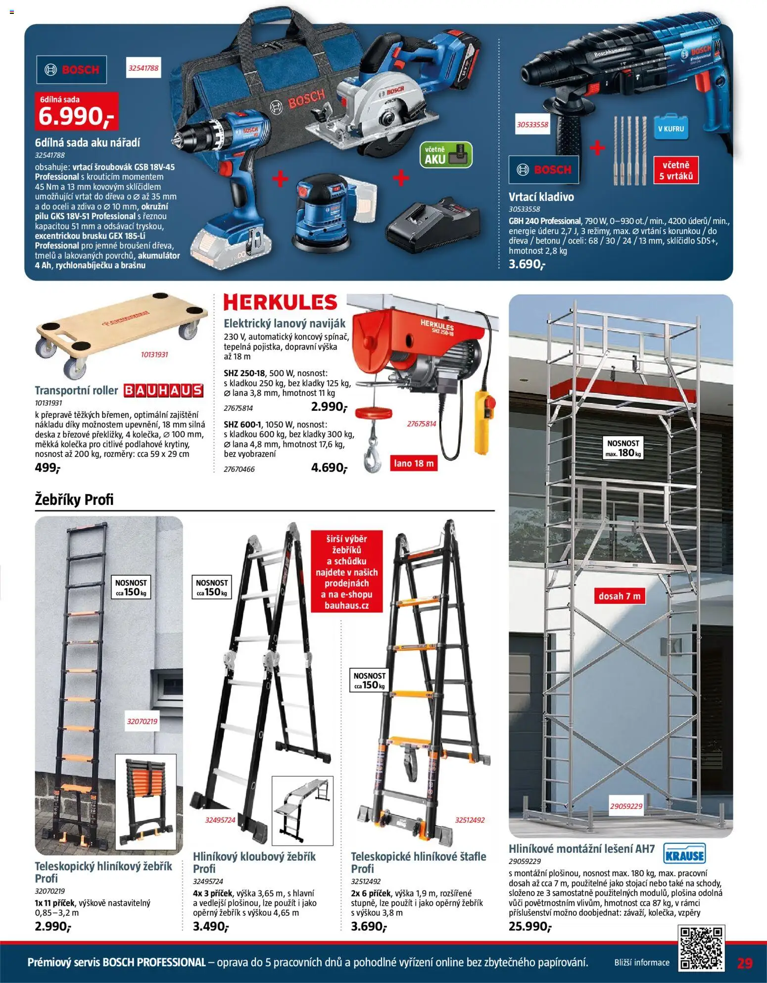 Bauhaus leták od 02.04.2026 | Strana: 29 | Produkty: Naviják, Nářadí, Kladivo, Štafle