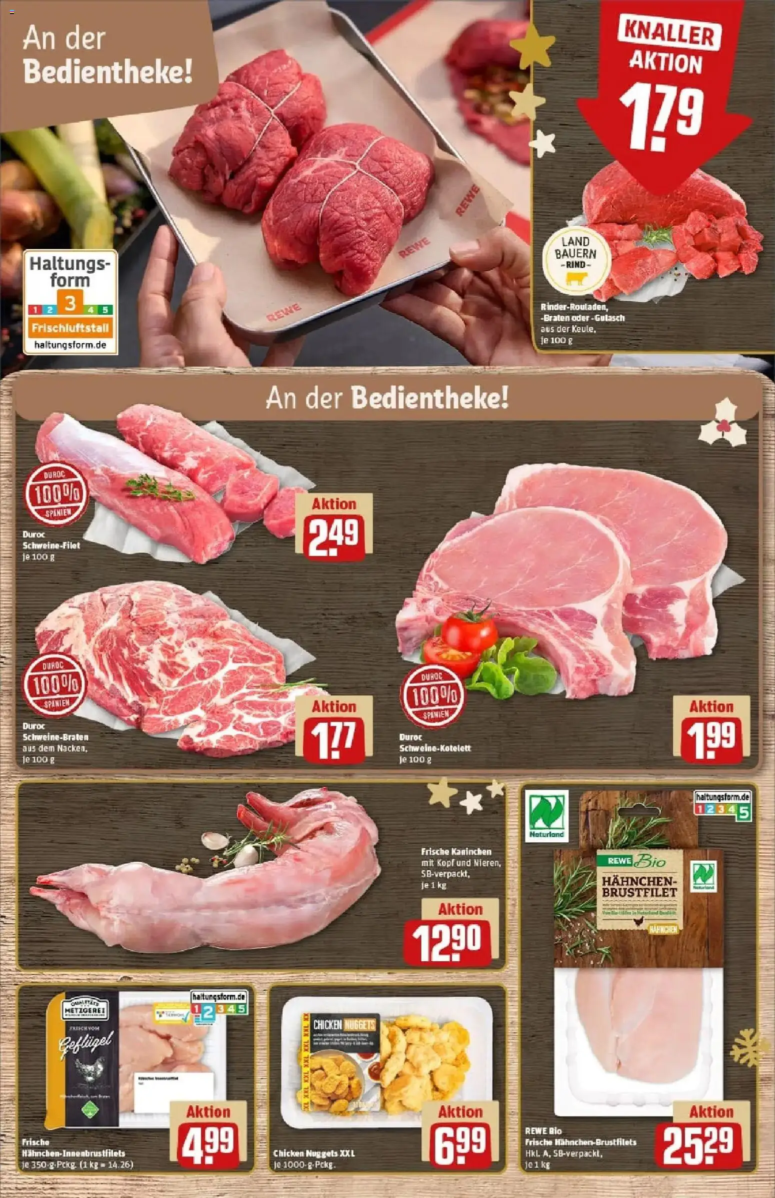 Rewe prospekt Ettlingen	 – gültig ab 23.11.2025 | Seite: 10 | Produkte: Hahnchen, Kaninchen, Schweinefilet, Gulasch