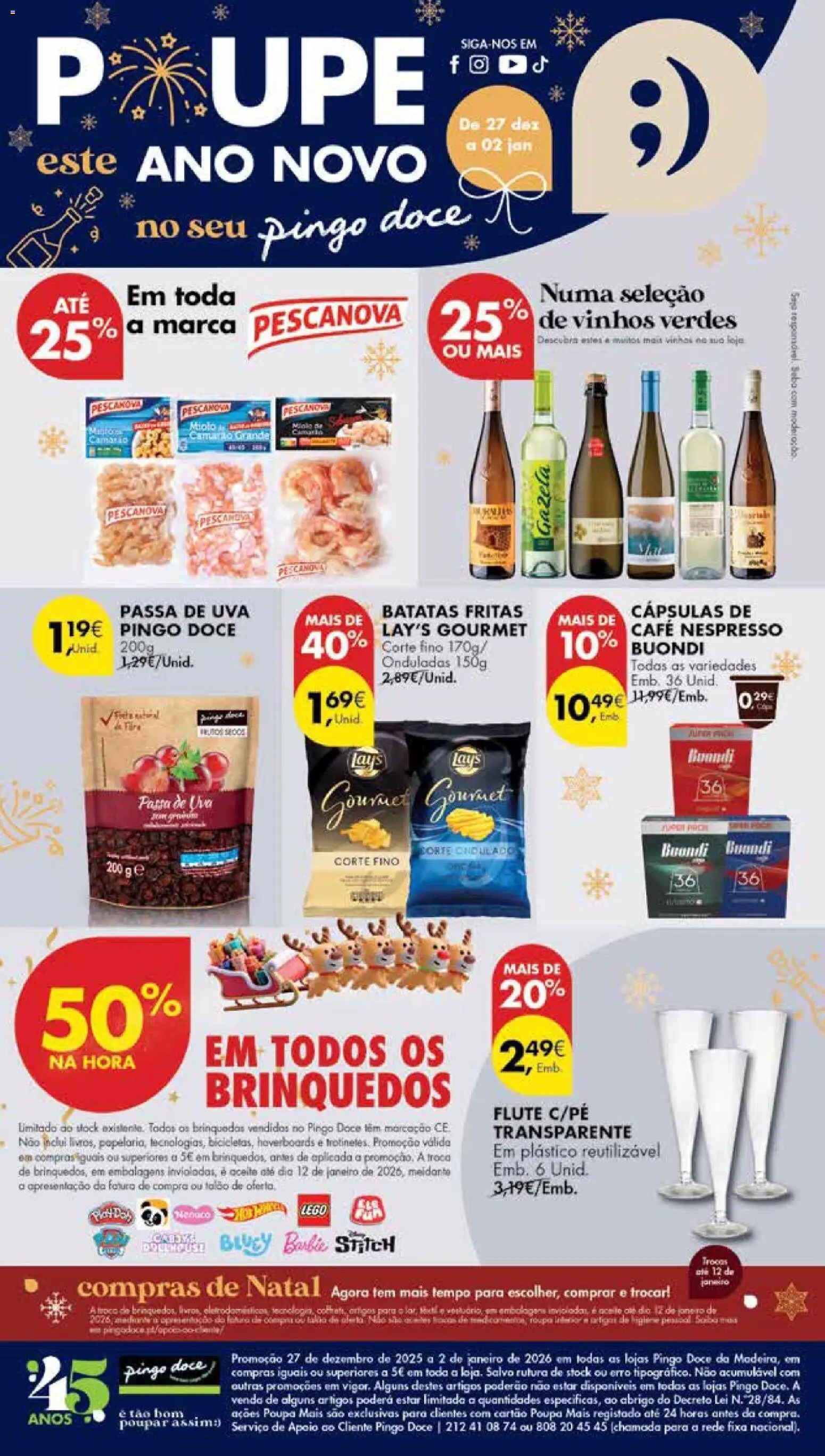 Pingo Doce Poupe Esta Semana Madeira │ válido de 27.12.2025 | Página: 24 | Produtos: Camarão, Nespresso, Café, Batatas fritas