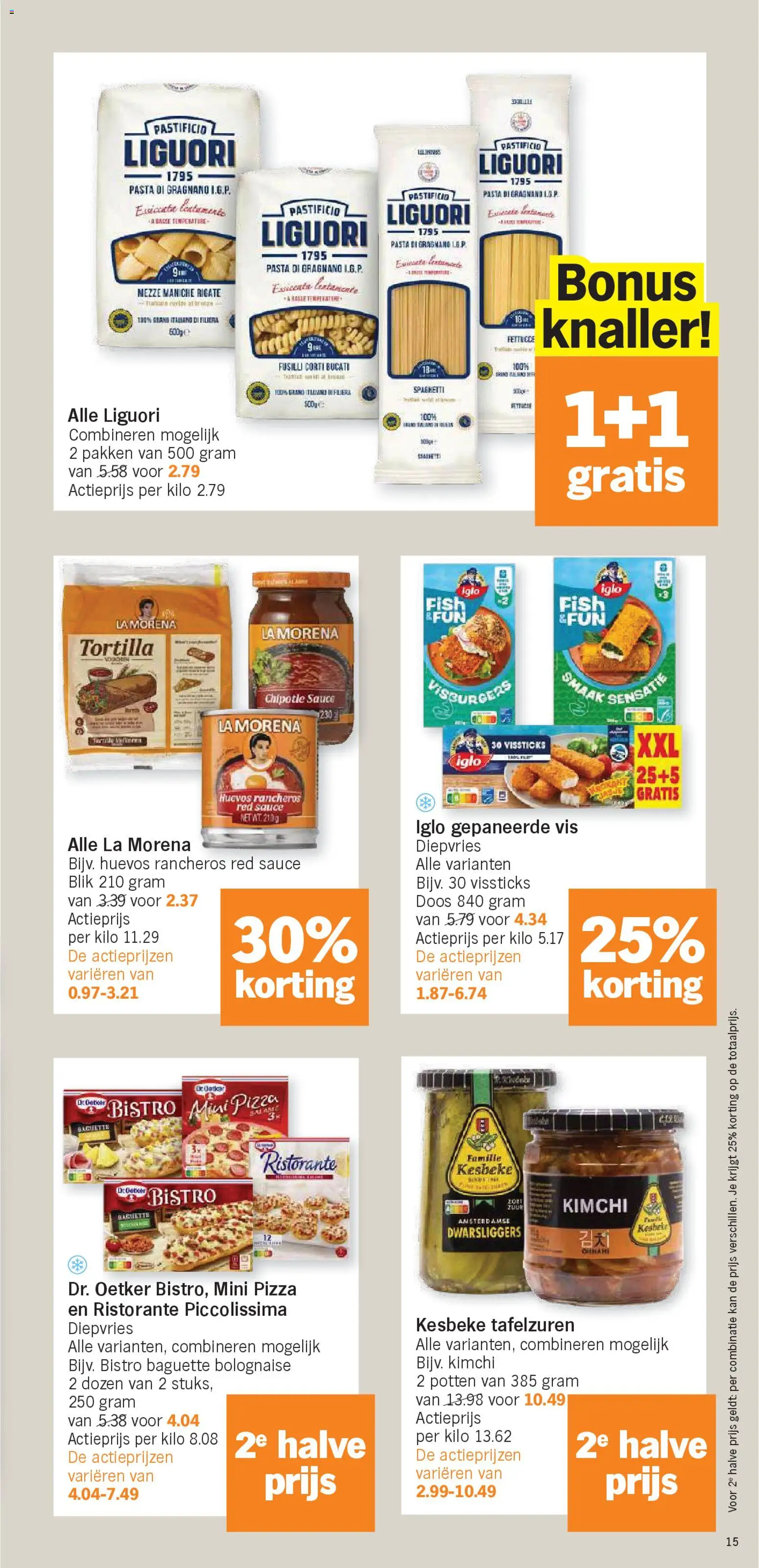 {H1} | Pagina: 15 | Producten: Pizza, Vis, Fogyasztásmérő, La