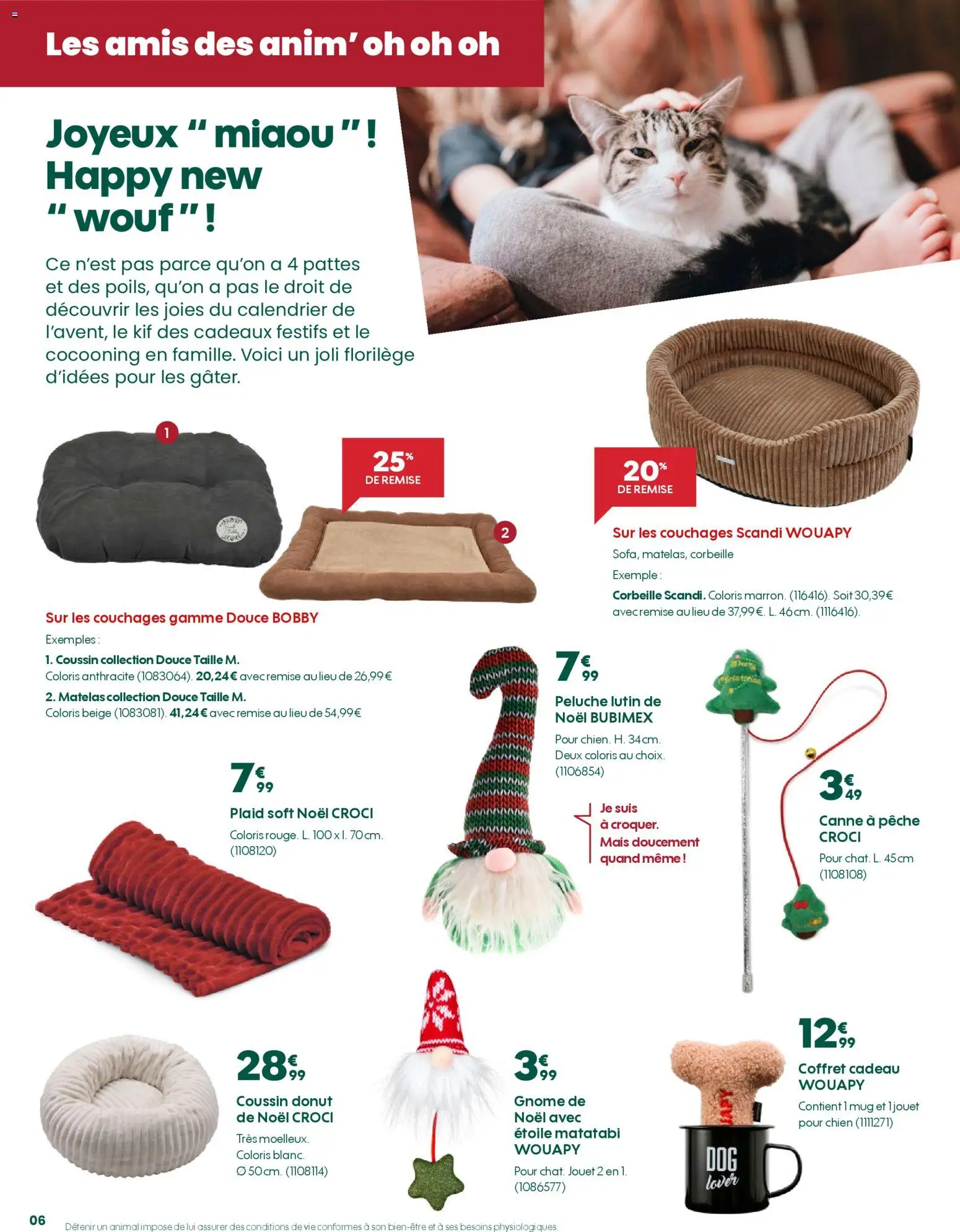 {H1} | Page: 6 | Produits: Donut, Calendrier, Peluche, Matelas