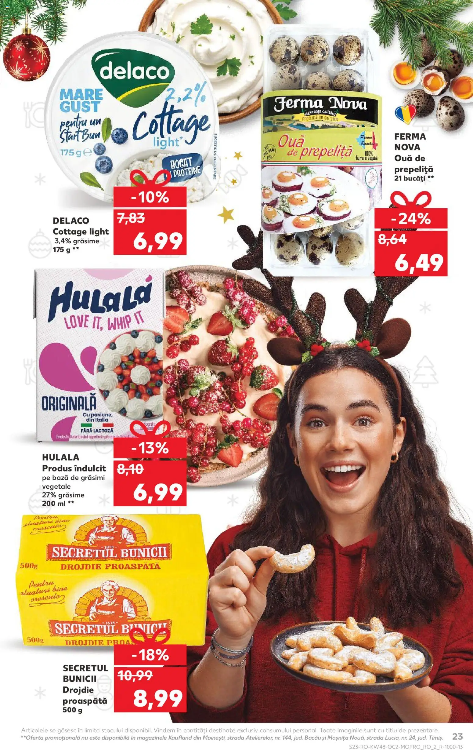 Noul catalog Kaufland – valabil de la 26.11.2025 | Pagină: 23 | Produse: Light Kedi Konservesi, Masaüstü kılıfı, Ouă