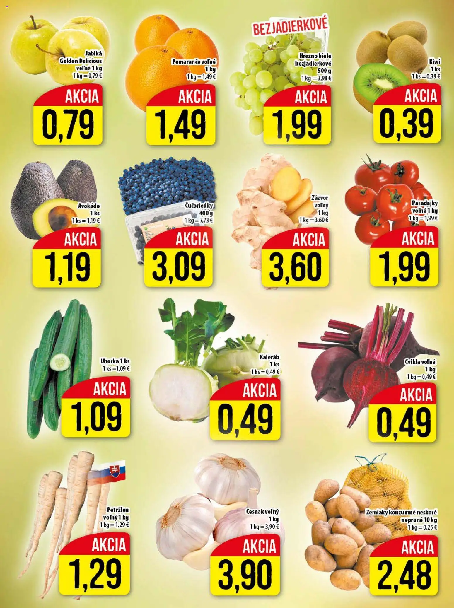Nové Klas akcie – leták je platný od 26.01.2026 | Strana: 6 | Produkty: Paradajky, Čučoriedky, Kiwi, Petržlen