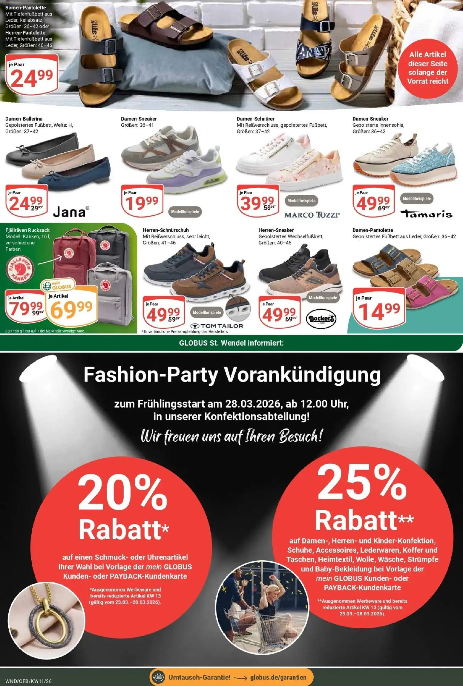 Globus prospekt St. Wendel	 – gültig ab 09.03.2026 | Seite: 27 | Produkte: Strümpfe, Rucksack, Koffer