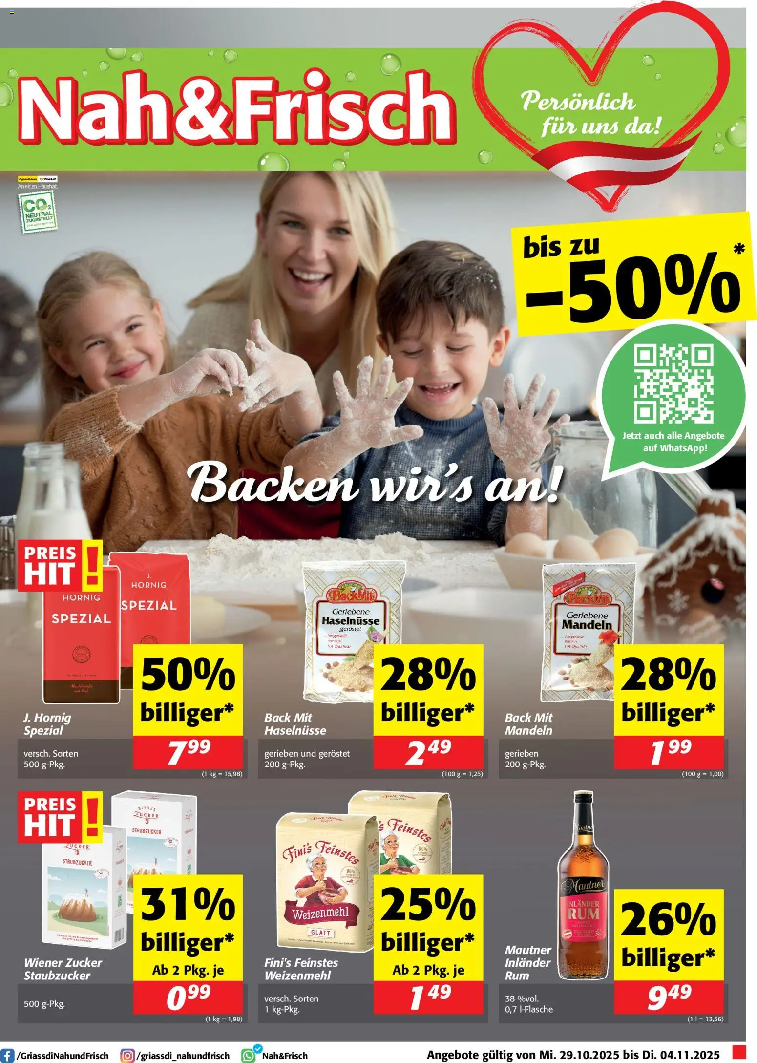 Nah und Frisch Flugblatt gültig ab 29.10.2025 | Seite: 1 | Produkte: Zucker
