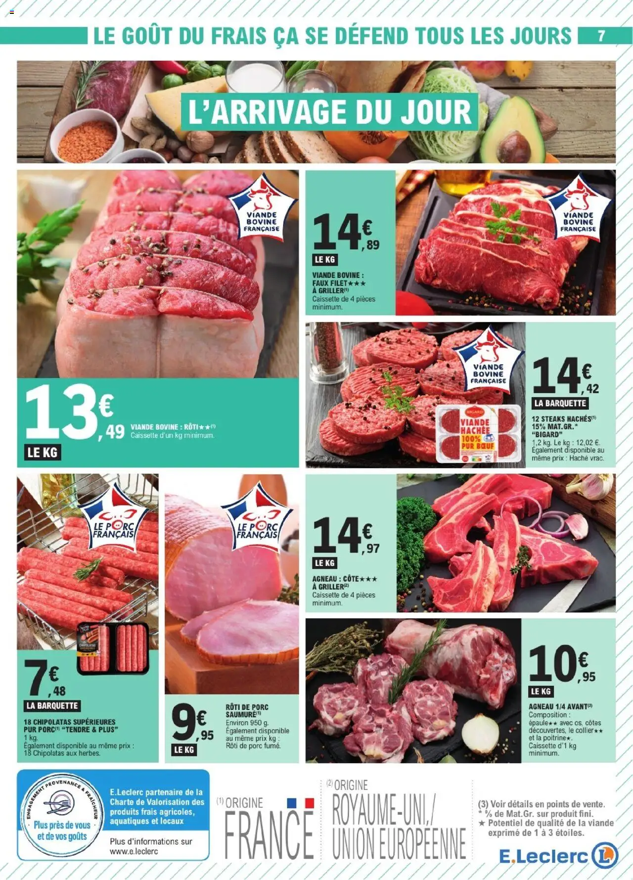  | Page: 7 | Produits: Agneau, Viande, Porc, Viande bovine