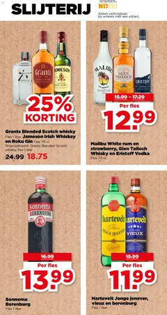 Grants Blended Scotch whisky, Fles 1 liter, Jameson Irish Whiskey en Roku Gin Fles 70 cl - Voorbeeld van een folder van Plus, geldig van 18.03.2026 | Pagina: 37 | Producten: Fles, Whisky, Slijterij, Alcohol