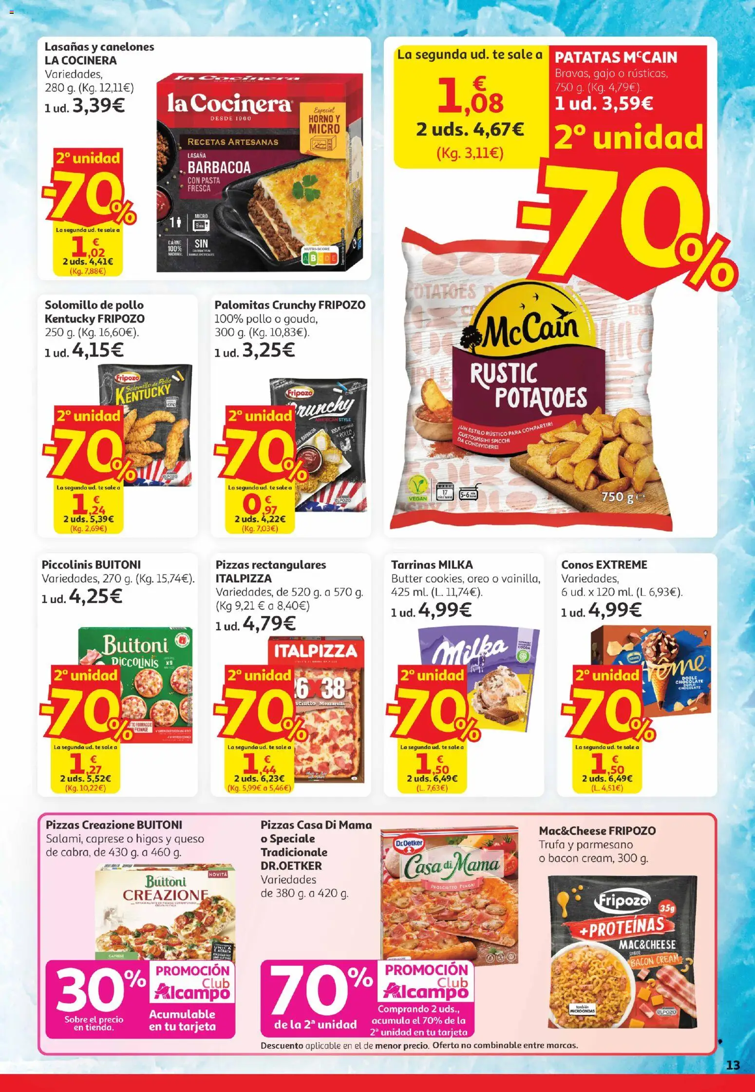 Alcampo  Canarias │ válido desde el 25.03.2026 | Página: 13 | Productos: Queso, Pasta, Lasaña, Canelones