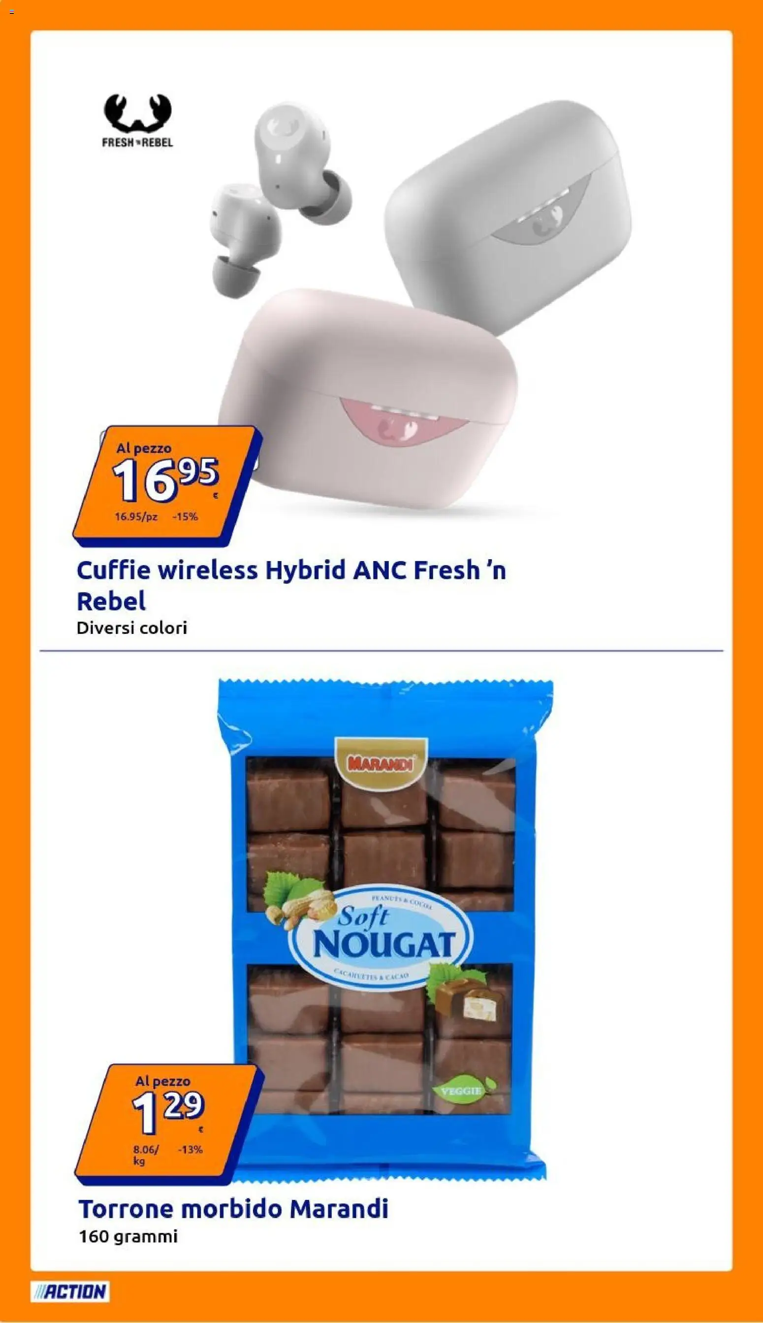 Volantino Action del 25.03.2026 | Pagina: 8 | Prodotti: Cuffie, Cacao
