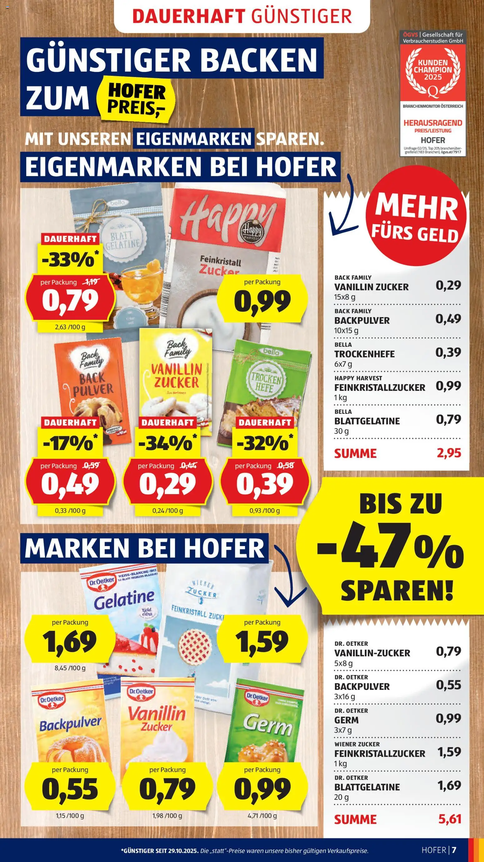 Hofer AT akciós ujság - amely érvényes a következő dátumtól: 31.10.2025 | Oldal: 9