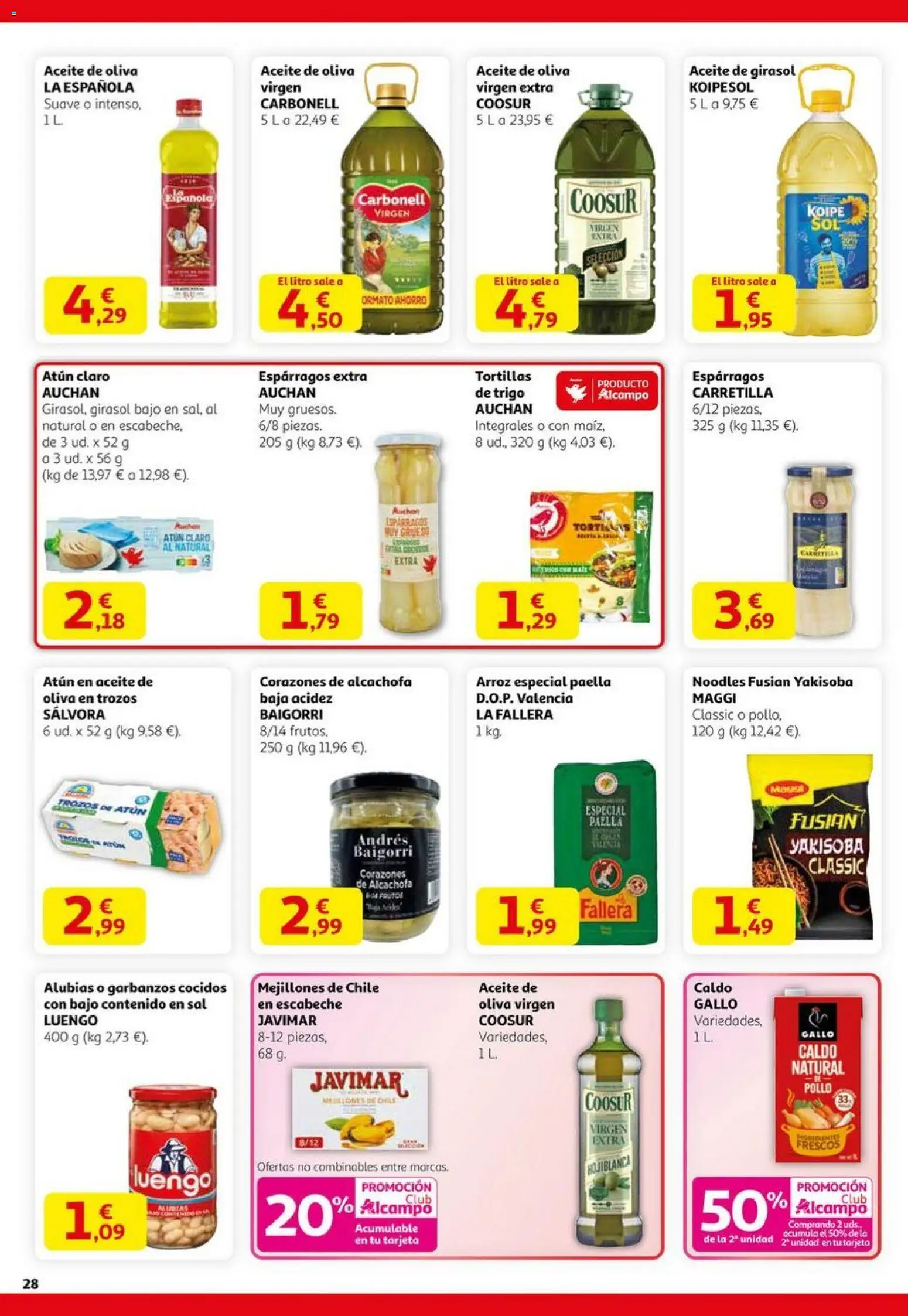 Alcampo - Black Friday  │ válido desde el 06.11.2025 | Página: 28 | Productos: Aceite, Aceite de oliva, Aceite de girasol, Atún claro