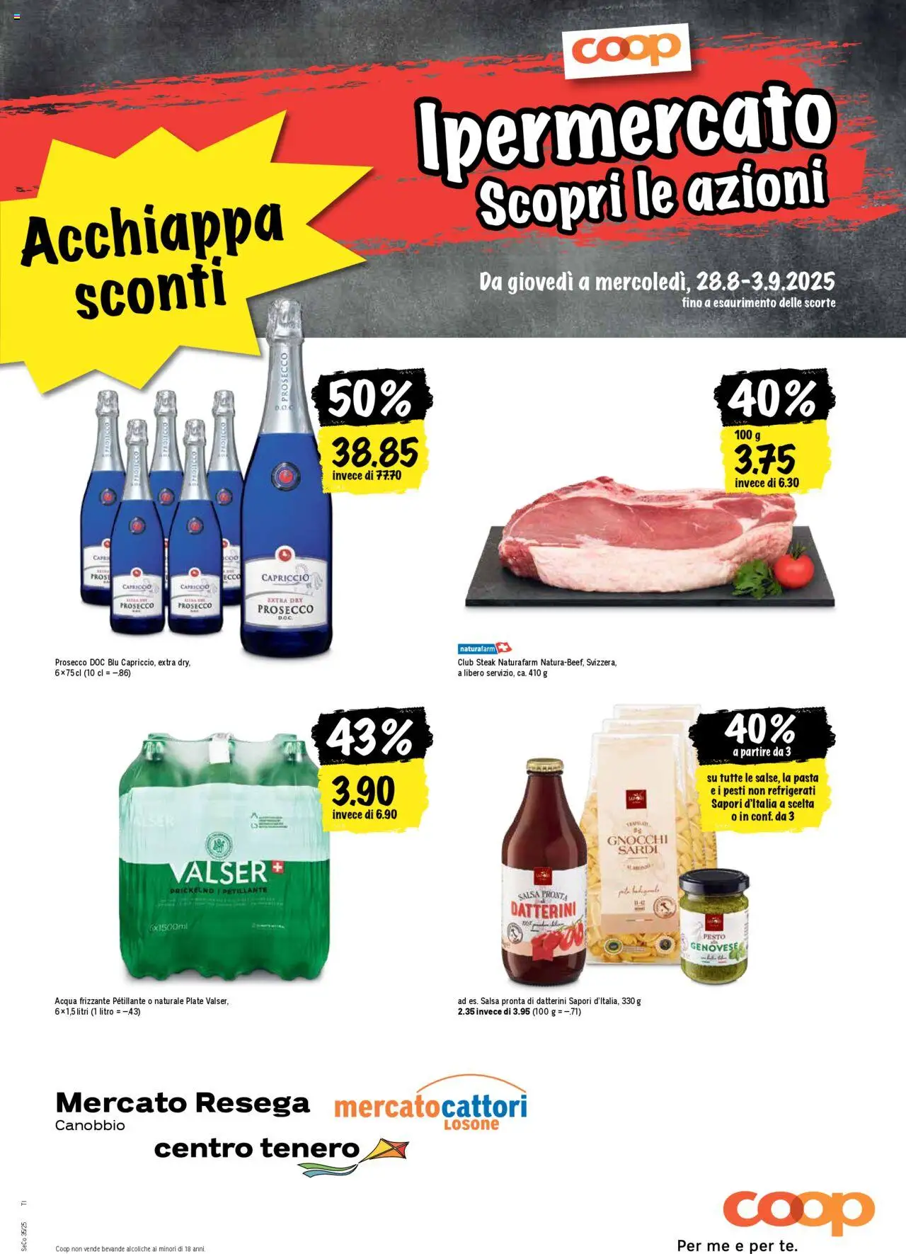 Coop - Una settimana di azioni ab 28.08.2025 | Seite: 21 | Produkte: Pasta