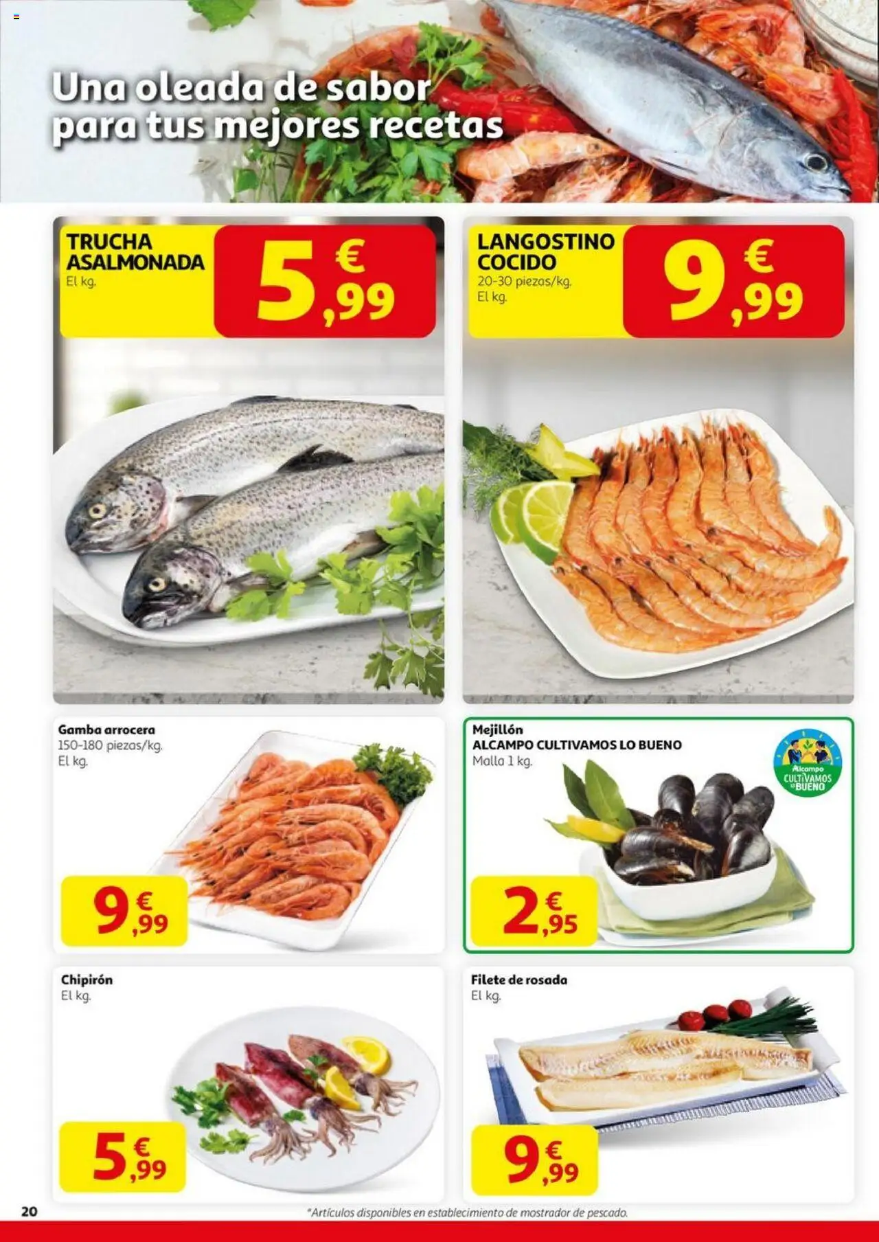 Alcampo - HP Nacional  │ válido desde el 14.08.2025 | Página: 20 | Productos: Filete, Langostino, Gamba