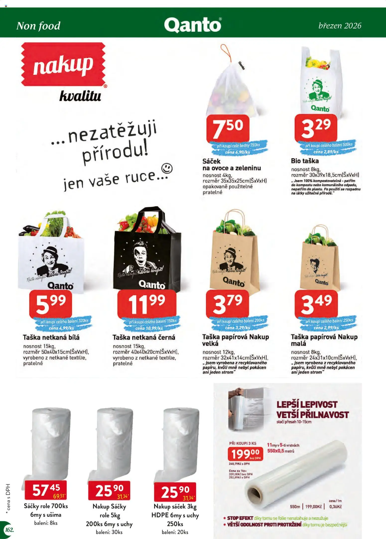 Astur & Qanto leták - Velkoobchod 03/2026 od 01.03.2026 | Strana: 162 | Produkty: Ovoce, Fólie, Taška, Sáček