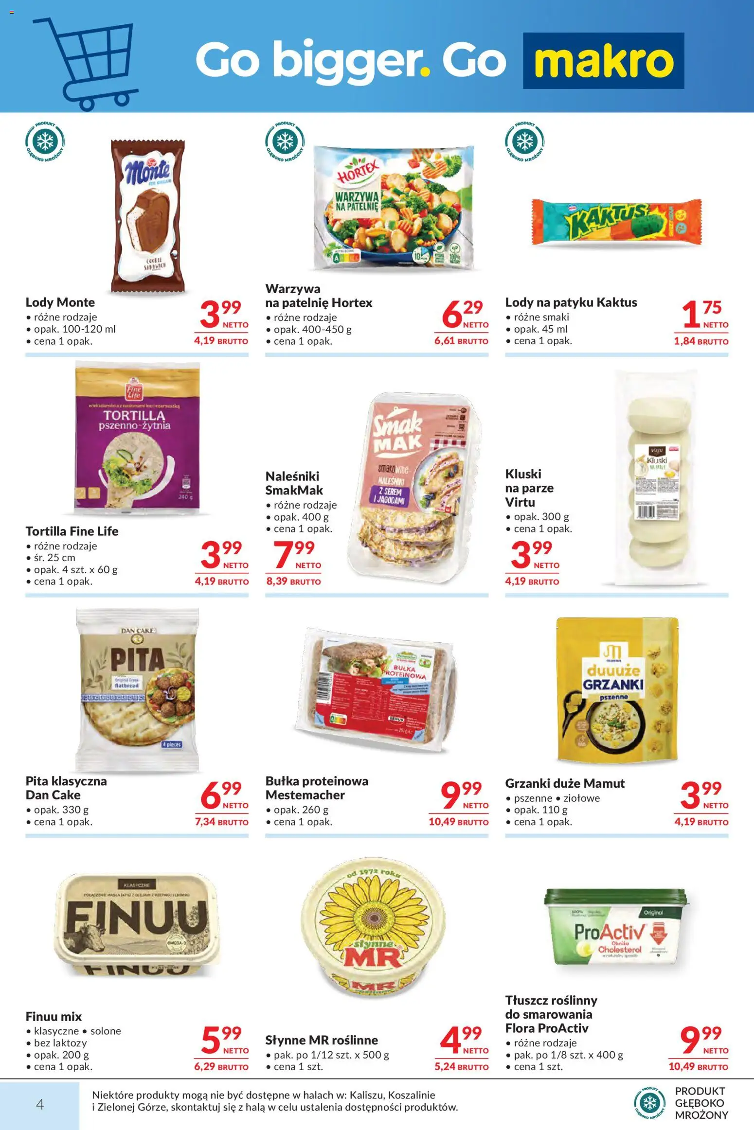 Makro gazetka od 14.04.2026 | Strona: 4 | Produkty: Bułka, Lody na patyku, Naleśniki, Pita
