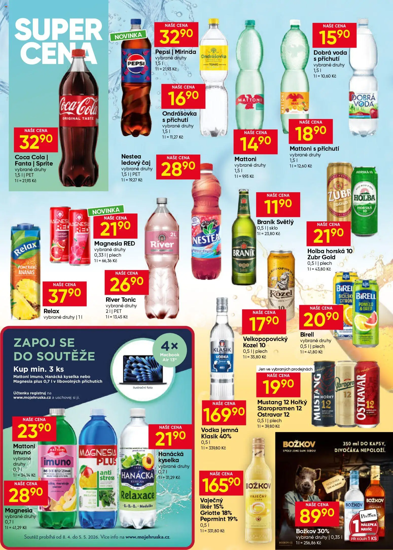 Hruška leták od 08.04.2026 | Strana: 8 | Produkty: Čaj, Macbook, Velkopopovický Kozel 10, Magnesia Red