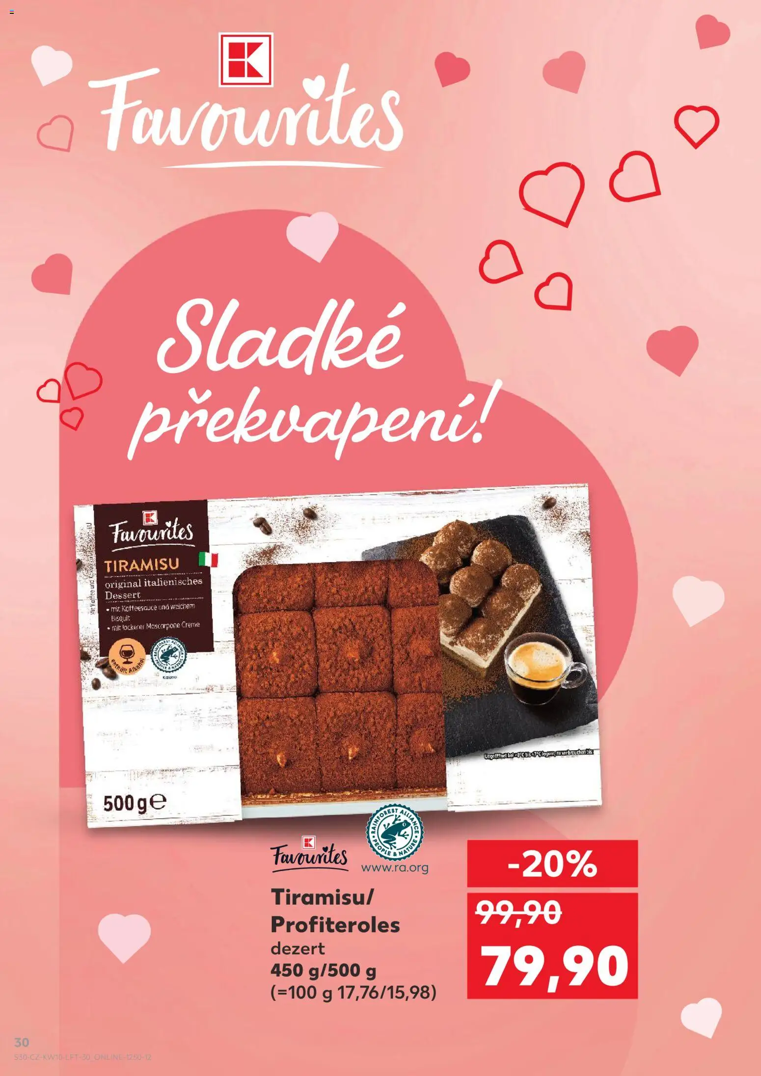 Kaufland leták - Plzeň od 04.03.2026 | Strana: 30 | Produkty: Profiteroles, Tiramisu, Mascarpone