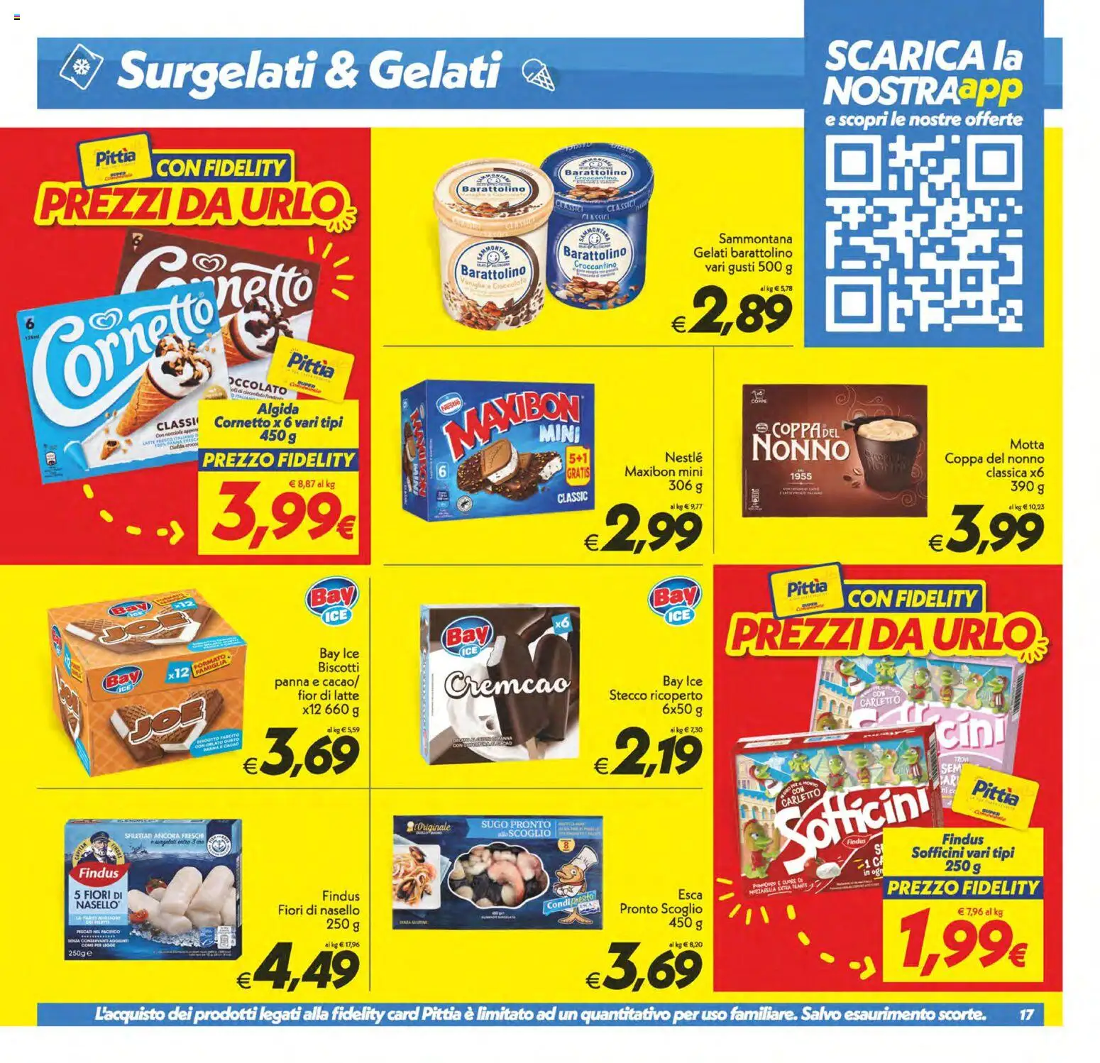 Volantino SuperConveniente del 17.04.2026 | Pagina: 17 | Prodotti: Cornetto, Panna, Latte, Nasello