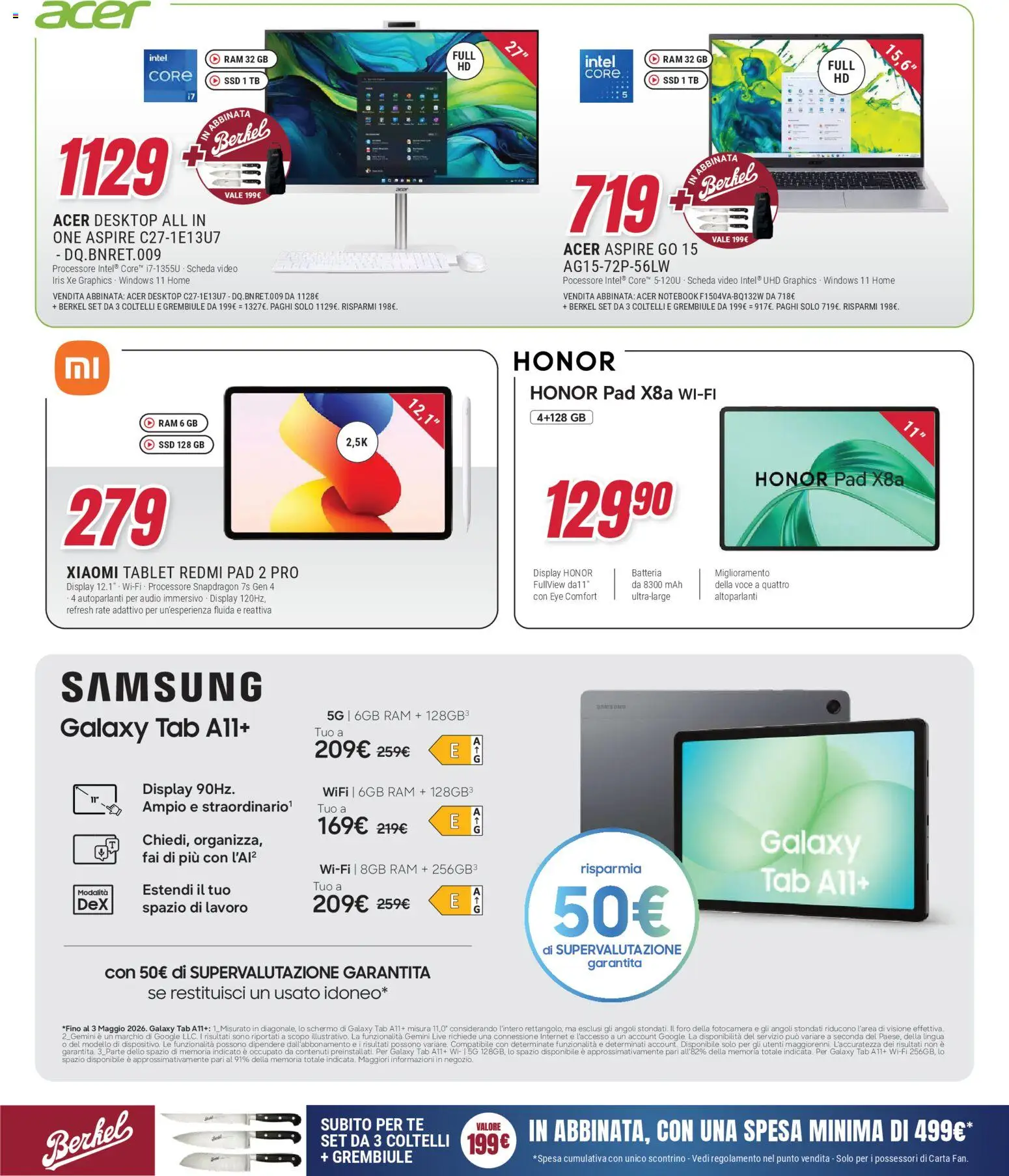 Volantino Trony del 09.04.2026 | Pagina: 25 | Prodotti: Schermo, Notebook, Samsung Galaxy, Grembiule