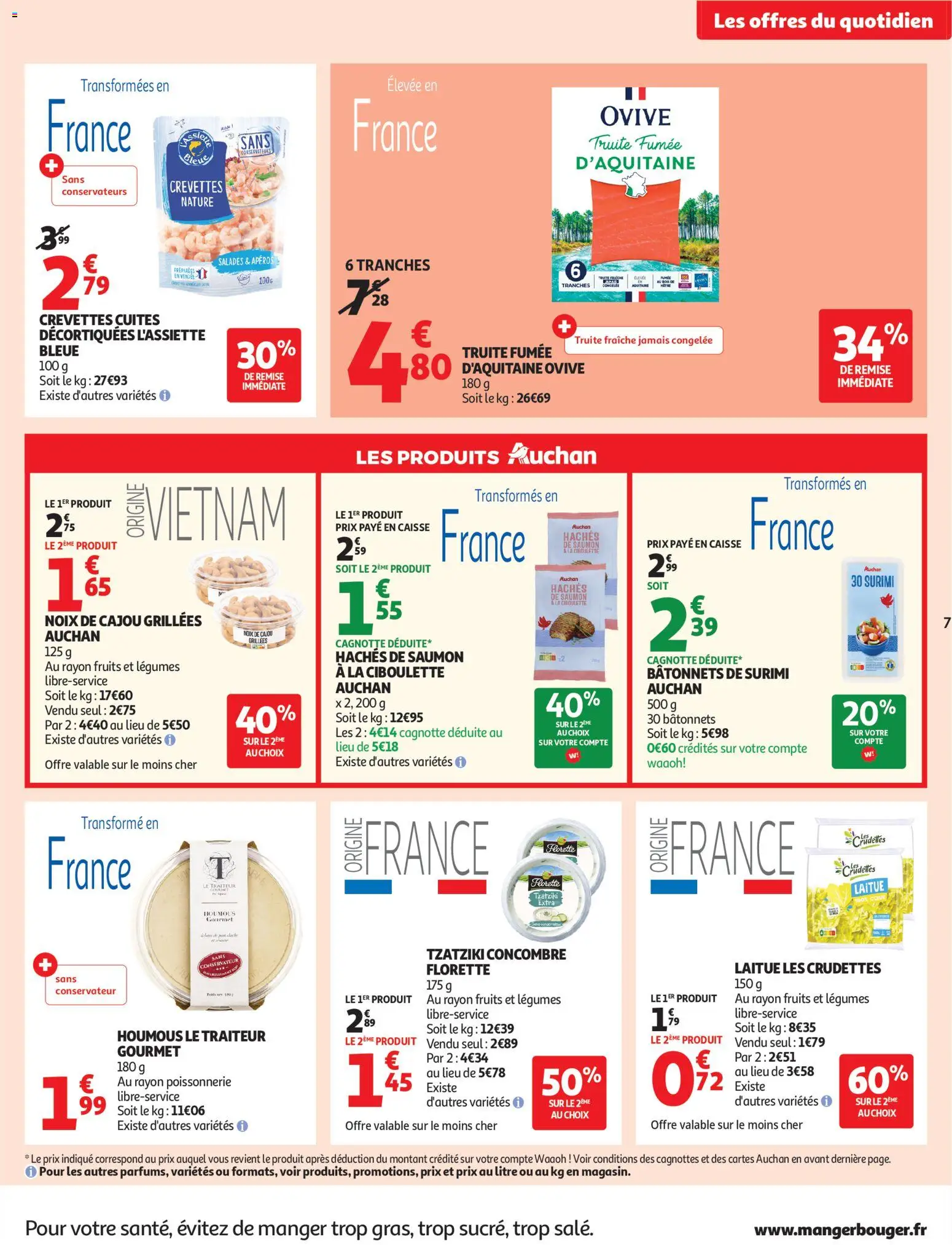 {H1} | Page: 7 | Produits: Concombre, Crevettes, Saumon, Noix