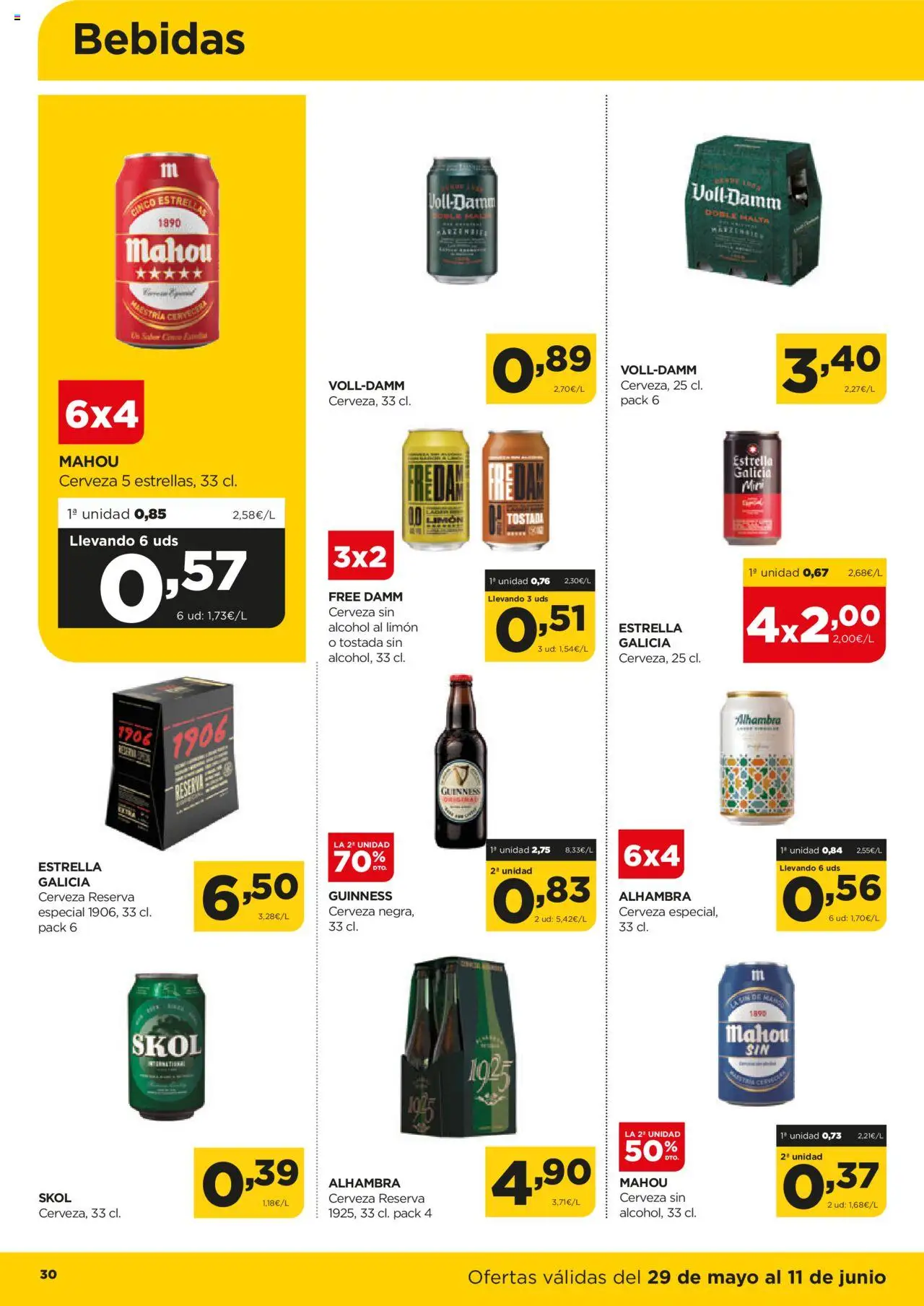 Alimerka folleto Castilla y León │ válido desde el 29.05.2025 | Página: 30 | Productos: Cerveza sin alcohol, Cerveza