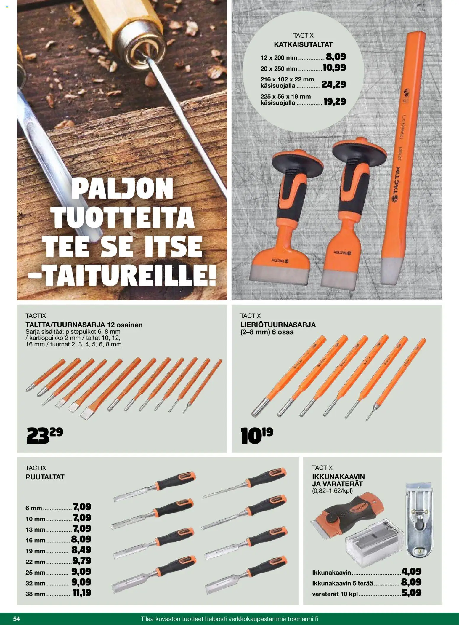 Tokmanni - 2025 Työkalukuvasto – voimassa 01.11.2025 alkaen | Sivu: 54 | Tuotteet: Tee