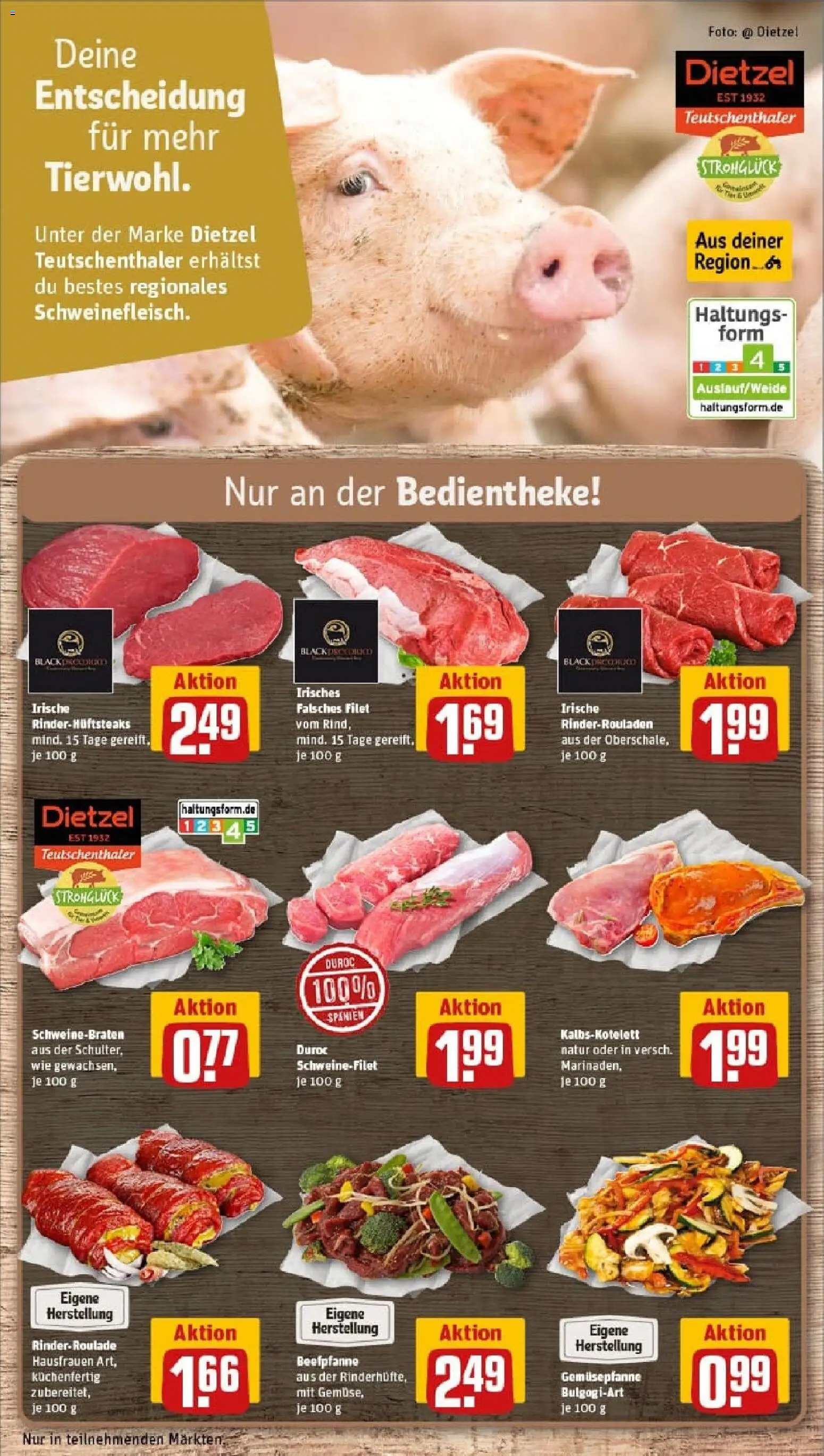 Rewe prospekt Magdeburg	 – gültig ab 26.10.2025 | Seite: 12 | Produkte: Rinderrouladen, Schweinefilet, Gemüse, Steak