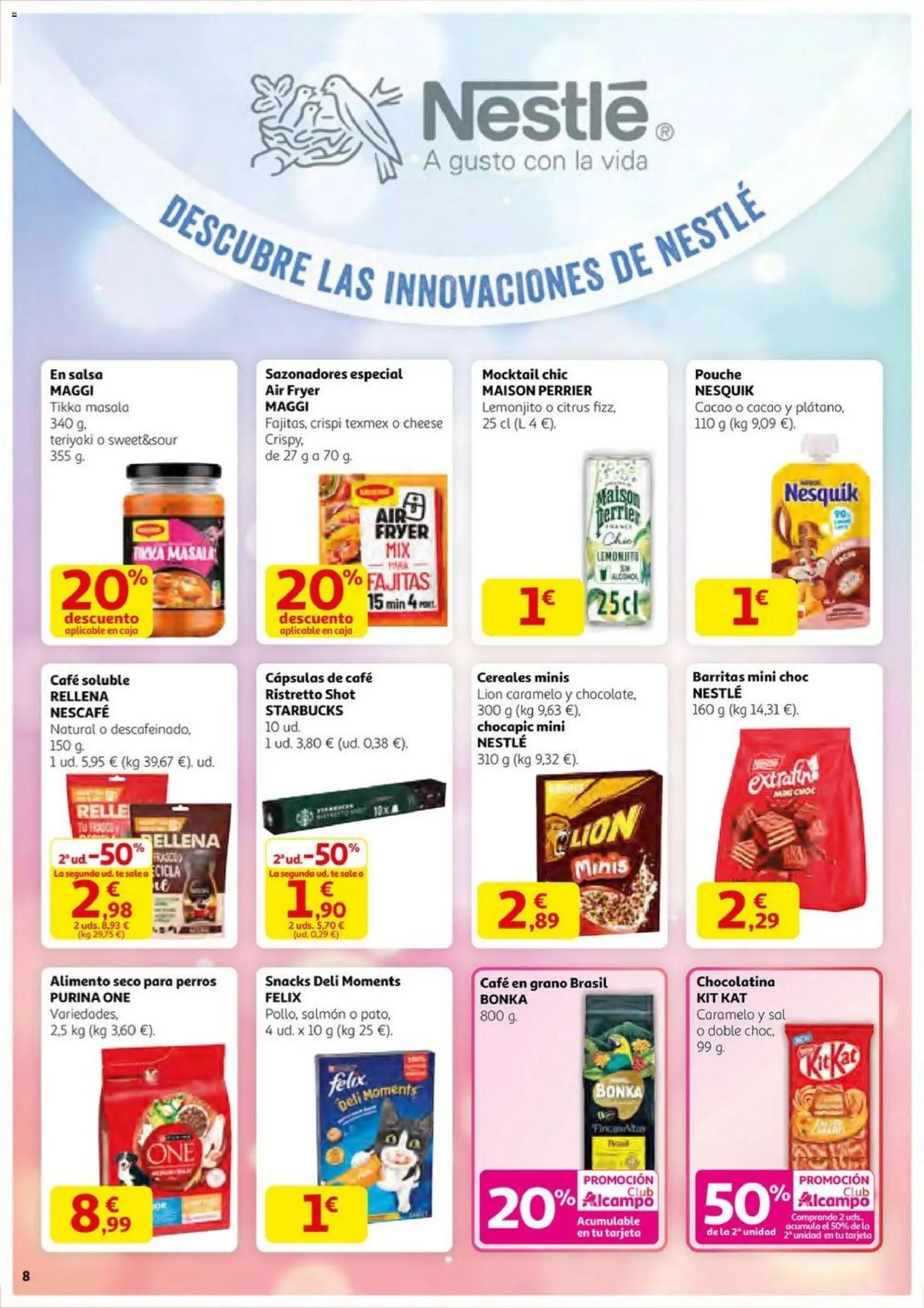 Alcampo - HG Pio XII Unificado  │ válido desde el 23.10.2025 | Página: 8 | Productos: Café, Té, Φρυγανιές σικάλεως, Caja