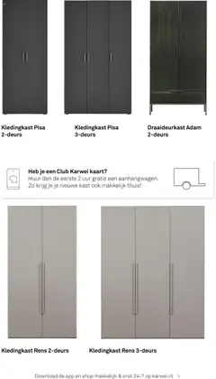 KARWEI - Wooncatalogus - Voorbeeld van een folder van KARWEI, geldig van 16.09.2024 | Pagina: 47 | Producten: Kaart, Kledingkast, Kast