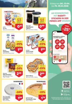 MPREIS Flugblatt ab 23.04.2026 gültig | Seite: 5 | Produkte: Milch, Käse, Joghurt